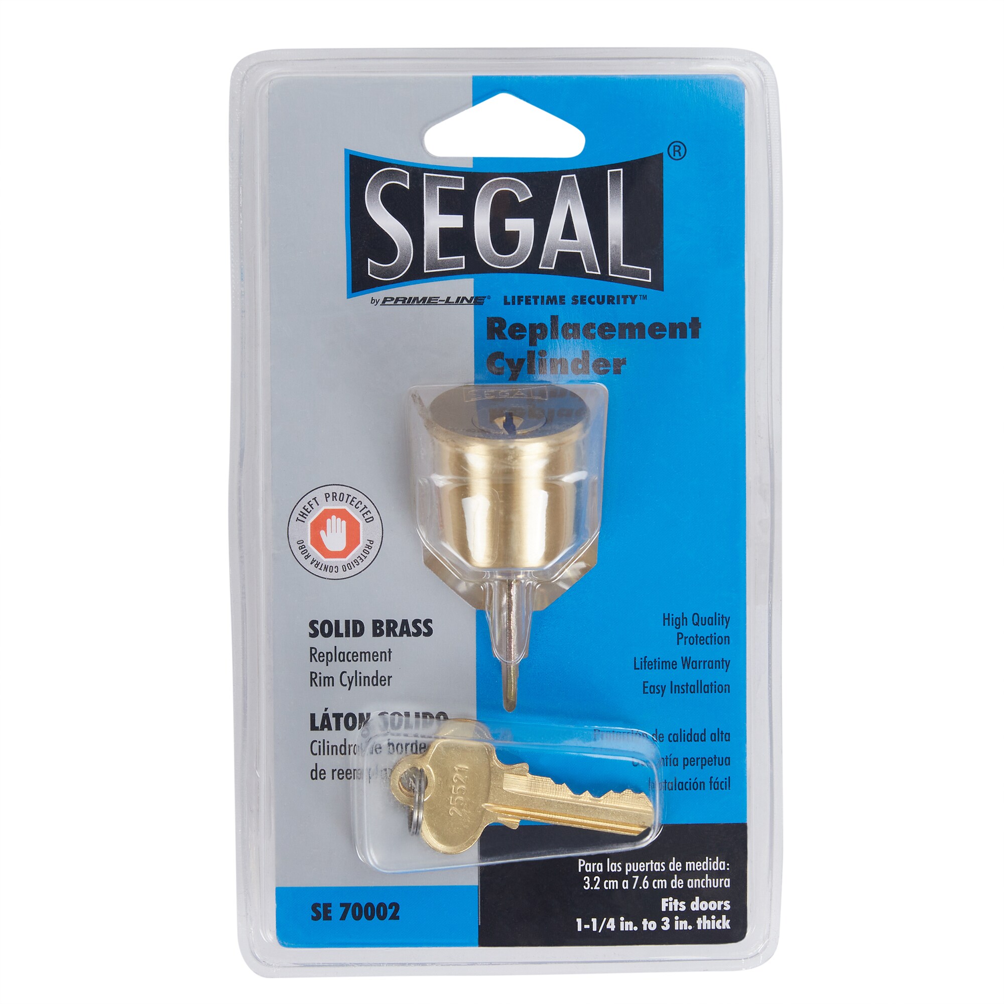 Segal Single Cylinder Deadbolt Lock in Bronze Construction, 4-1/2 in.,  Brushed Chrome Finish