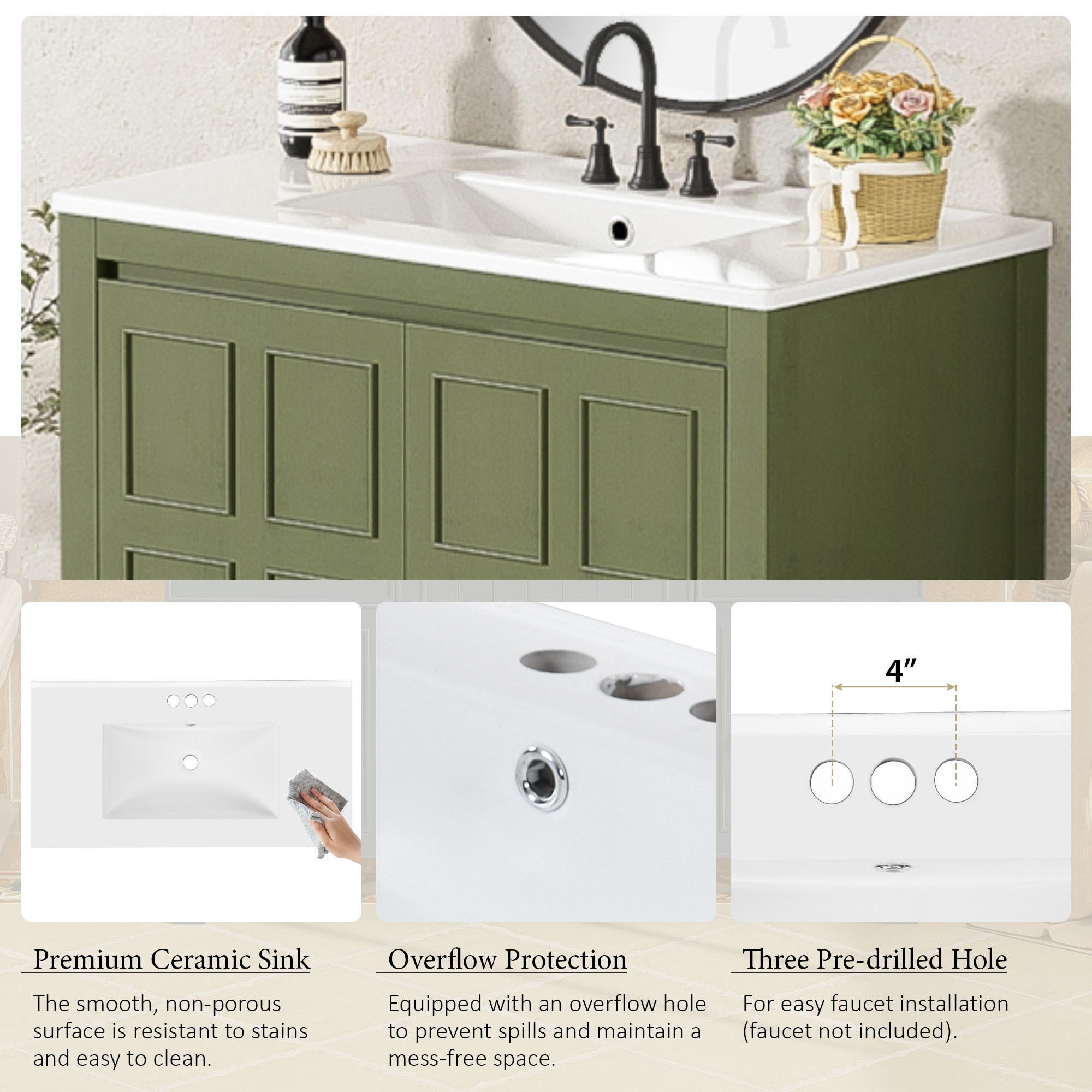 Iseryn YSG666FP255 Bath-Vanity-Combo - View #3