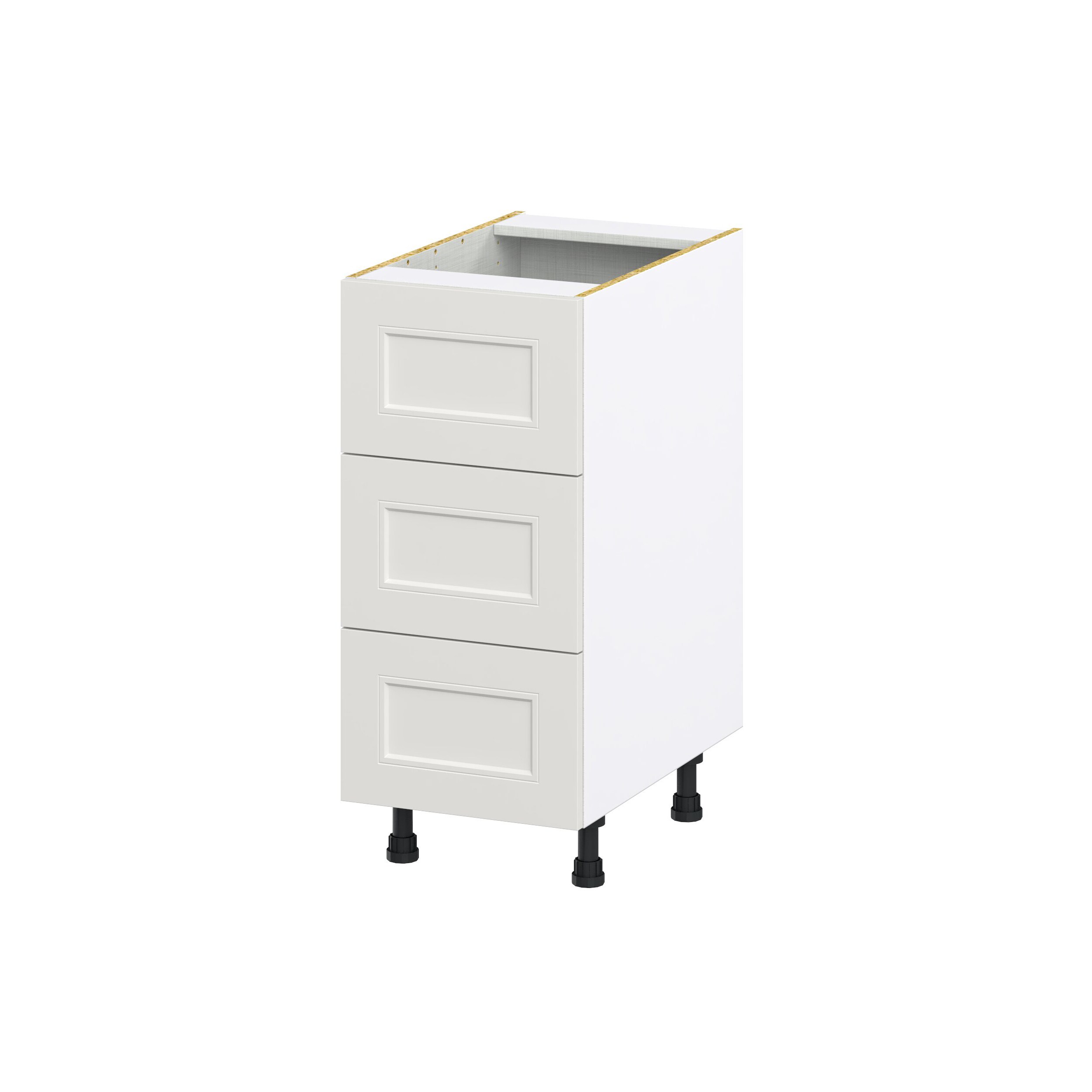 Hugo&Borg Belcourt 15-in W x 34.5-in H x 24-in D Gray Painted 1-Drawer Base Fully Assembled Cabinet (Recessed Panel Shaker Style)