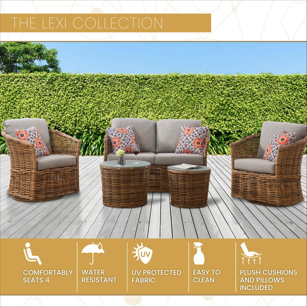 Mod Furniture LEXI5PCSW-GRY Patio-Conversation-Sets - View #2