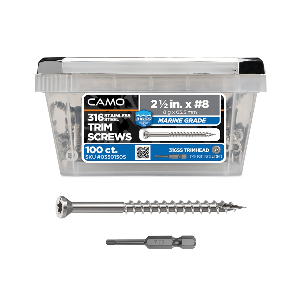 CAMO 0350150S #8 x 2-1/2-in Wood to wood Deck Screws ( 100 -Per Box )