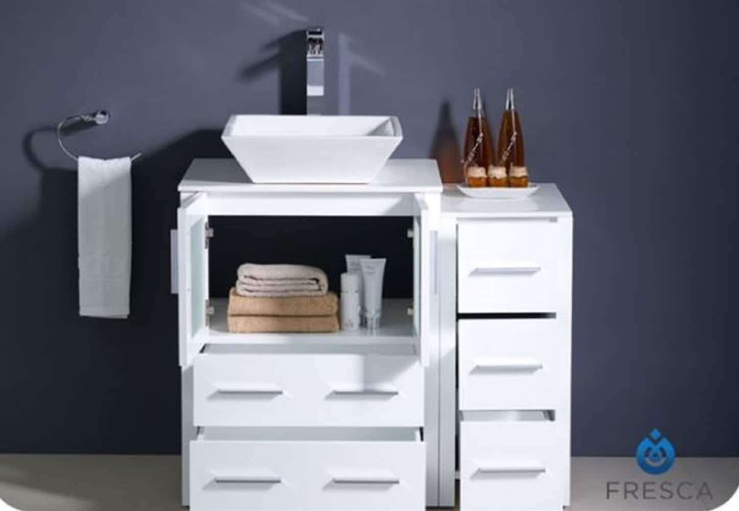 Fresca FCB62-2412WH-CWH-V Bath-Vanity-Combo - View #12