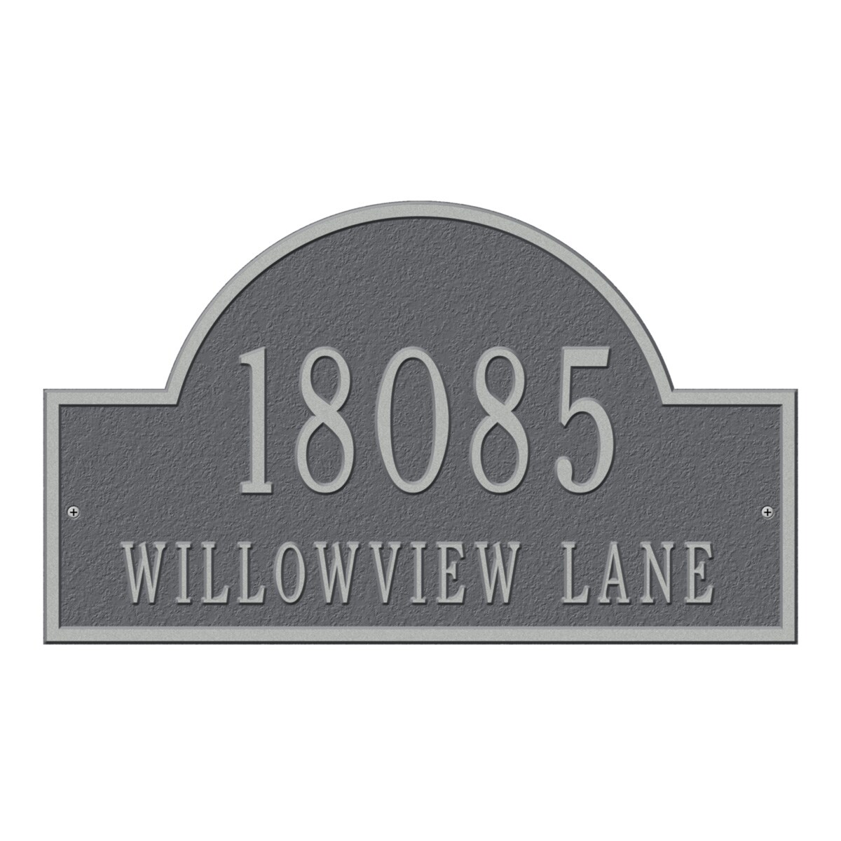 Whitehall 9-1/4-in H x 15-3/4-in W Pewter/Silver Aluminum Address Plaque 1004PS Sansujyuku sansujyuku.com