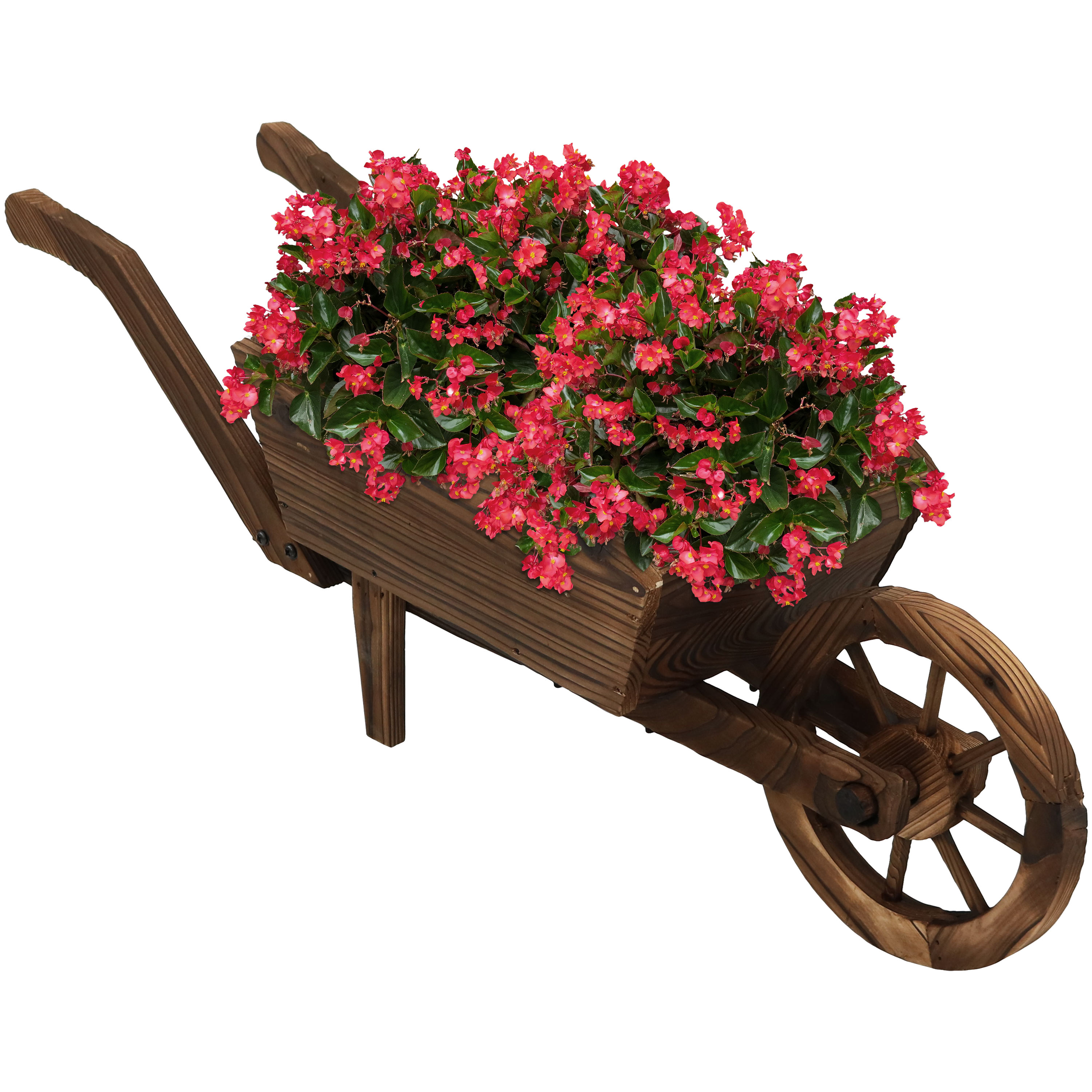 Sunnydaze Decor DSL-674 10.25-in W Small Brown Wood Indoor/Outdoor Planter