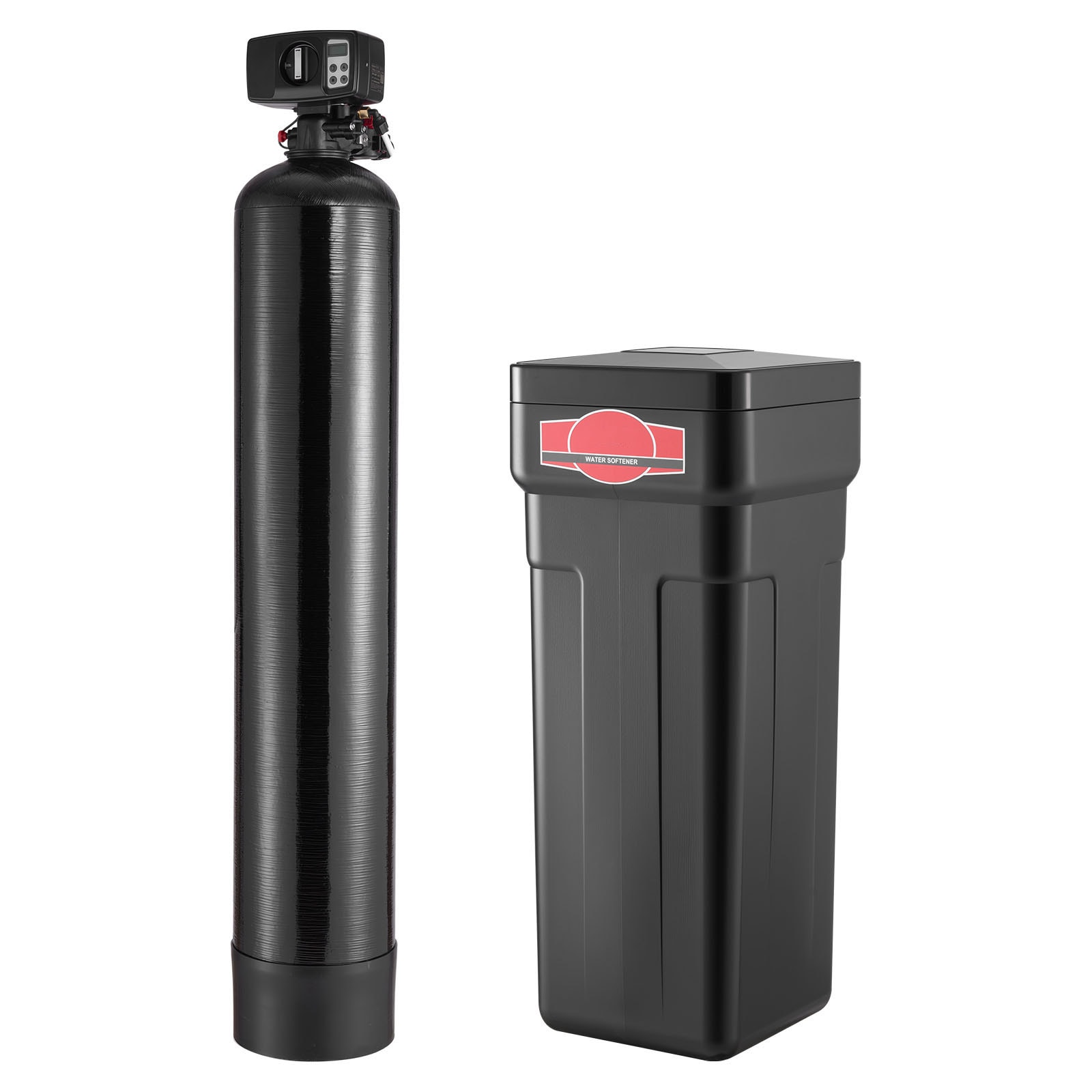 VEVOR Water Softener 64000 Grains Whole House Water Softener System with Automatic Digital Control Head Bypass Valve Reduce Hardness and Minerals Improve Water Quality for 5-6 Bathrooms