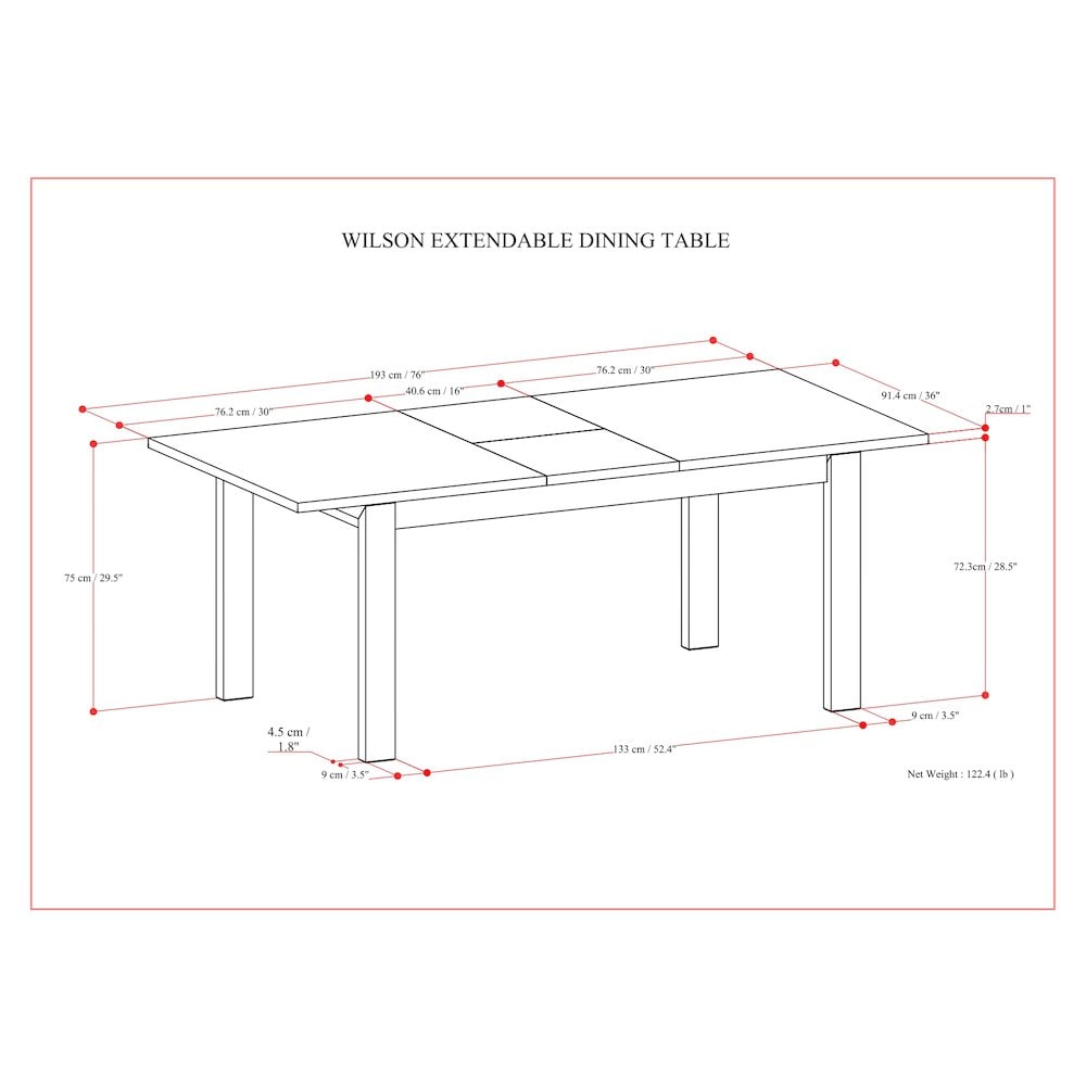 Simpli Home AXCWIL-DTE-WAL Dining-Tables - View #2