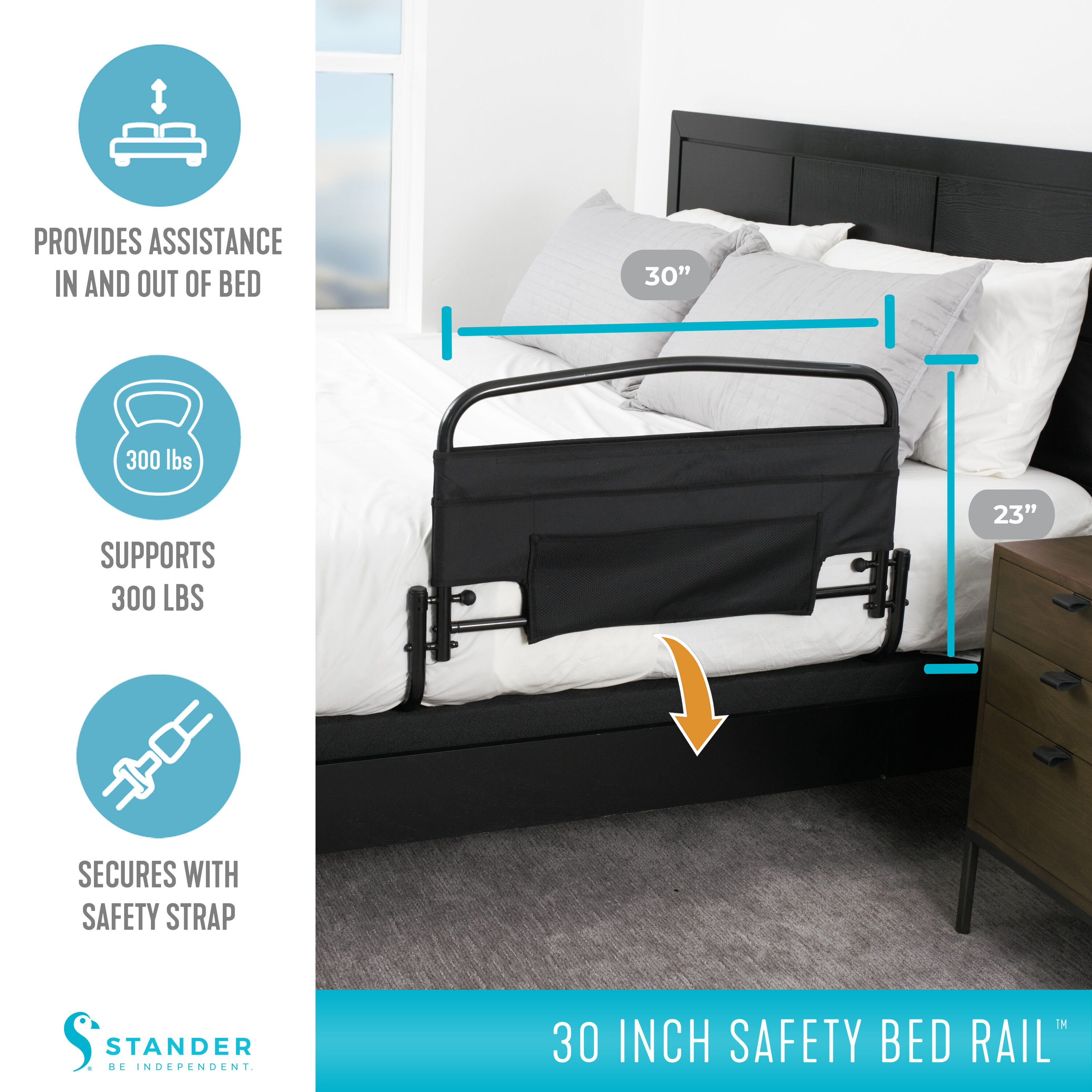 Stander 8051 Bed-Rails - View #4