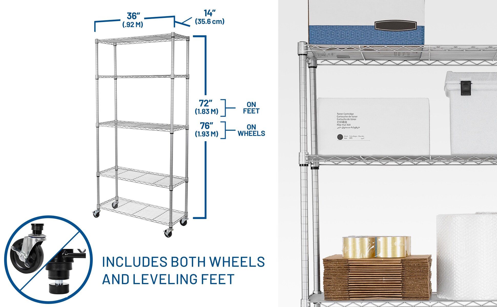 Seville Classics SHE15390B Free-Standing-Shelving - View #4
