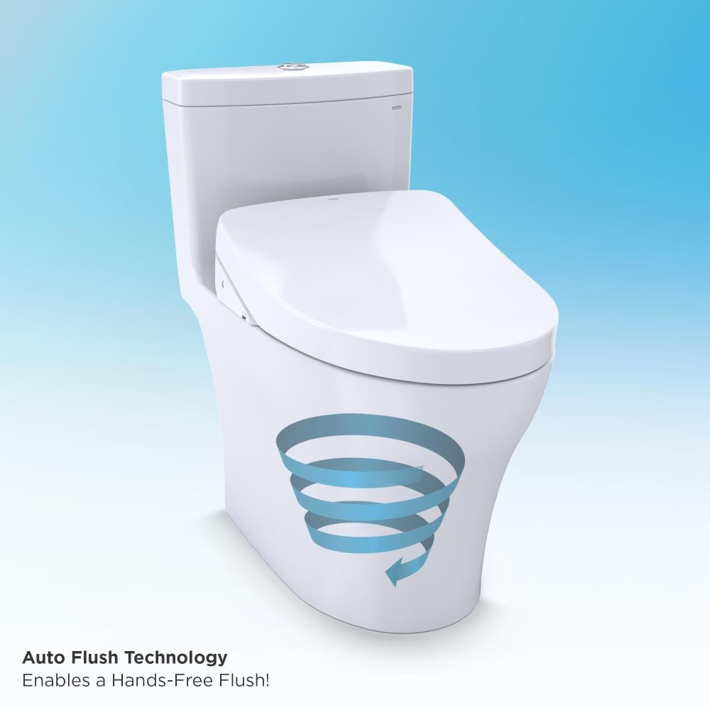 TOTO WASHLET+ Aquia Cotton White Dual Flush Elongated Chair