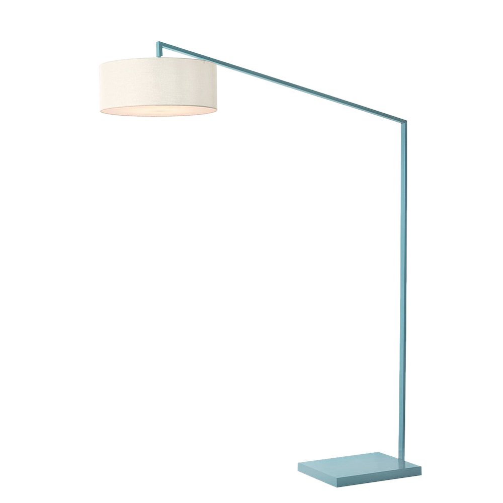 NOVA of California Stretch 87inH 1-Light Arc Lamp Pool Blue Body for Living Room or Bedroom