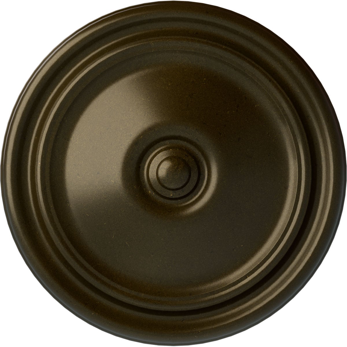 Ekena Millwork CM12REGGS Reece 12-in W x 12-in L Painted Green Gold Polyurethane Whole Ceiling Medallion