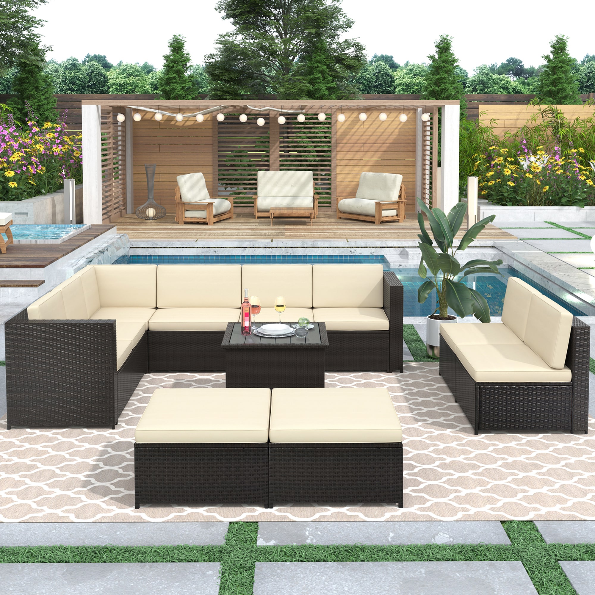 Clihome TM-06SH8-AWH Patio-Conversation-Sets - View #2
