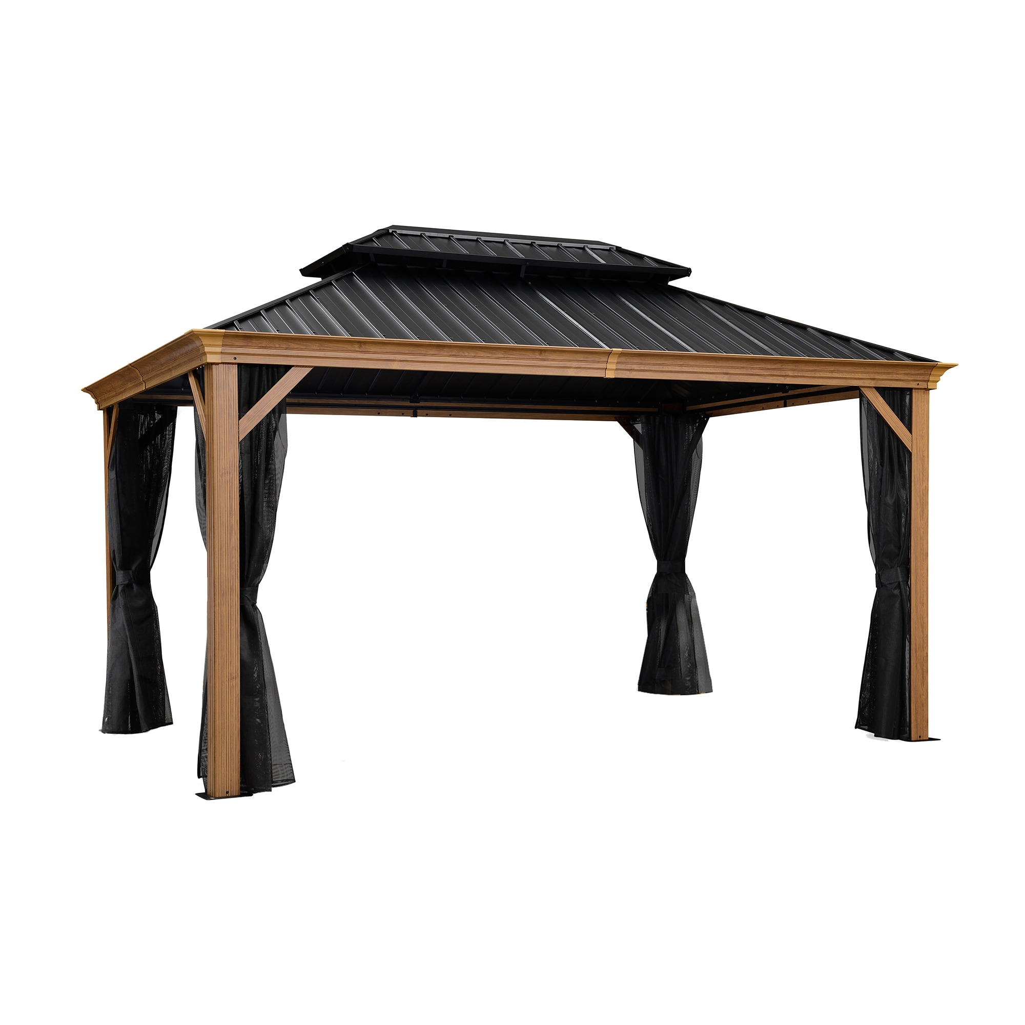 PURPLE LEAF LS06WHTG1014 Wood-Resin-Gazebos - View #2