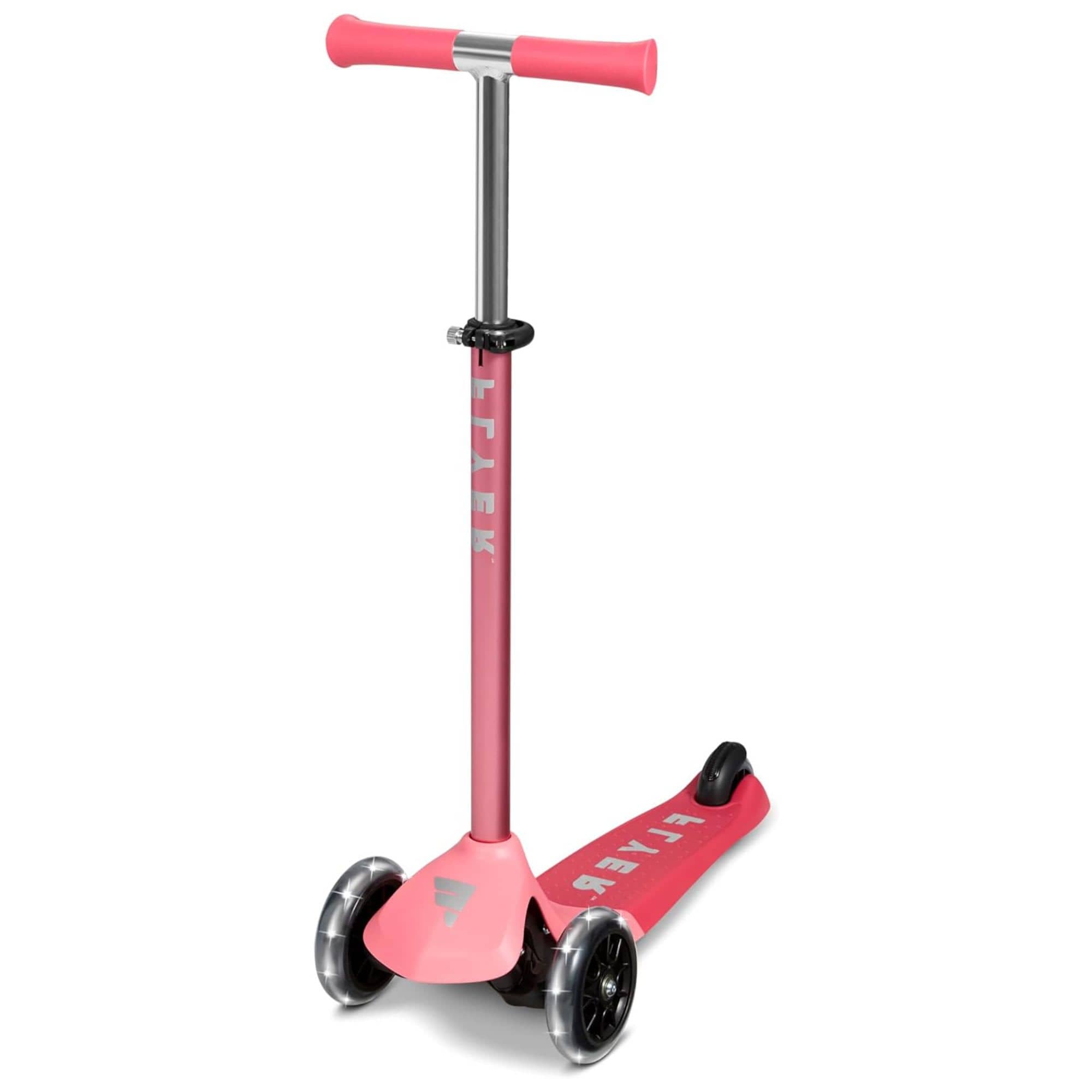 Radio Flyer 413004 Kids Scooter 3 Wheel Scooter Flyer Glider Pro with Light Up Wheels Pink  Ride On Toys for Kids 5 to 12 Years Old for Outdoor Riding