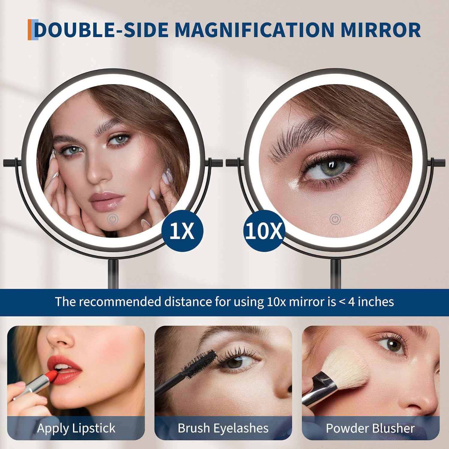Qeetex DHZ-PBC-3336YBRC Makeup-Mirrors - View #5