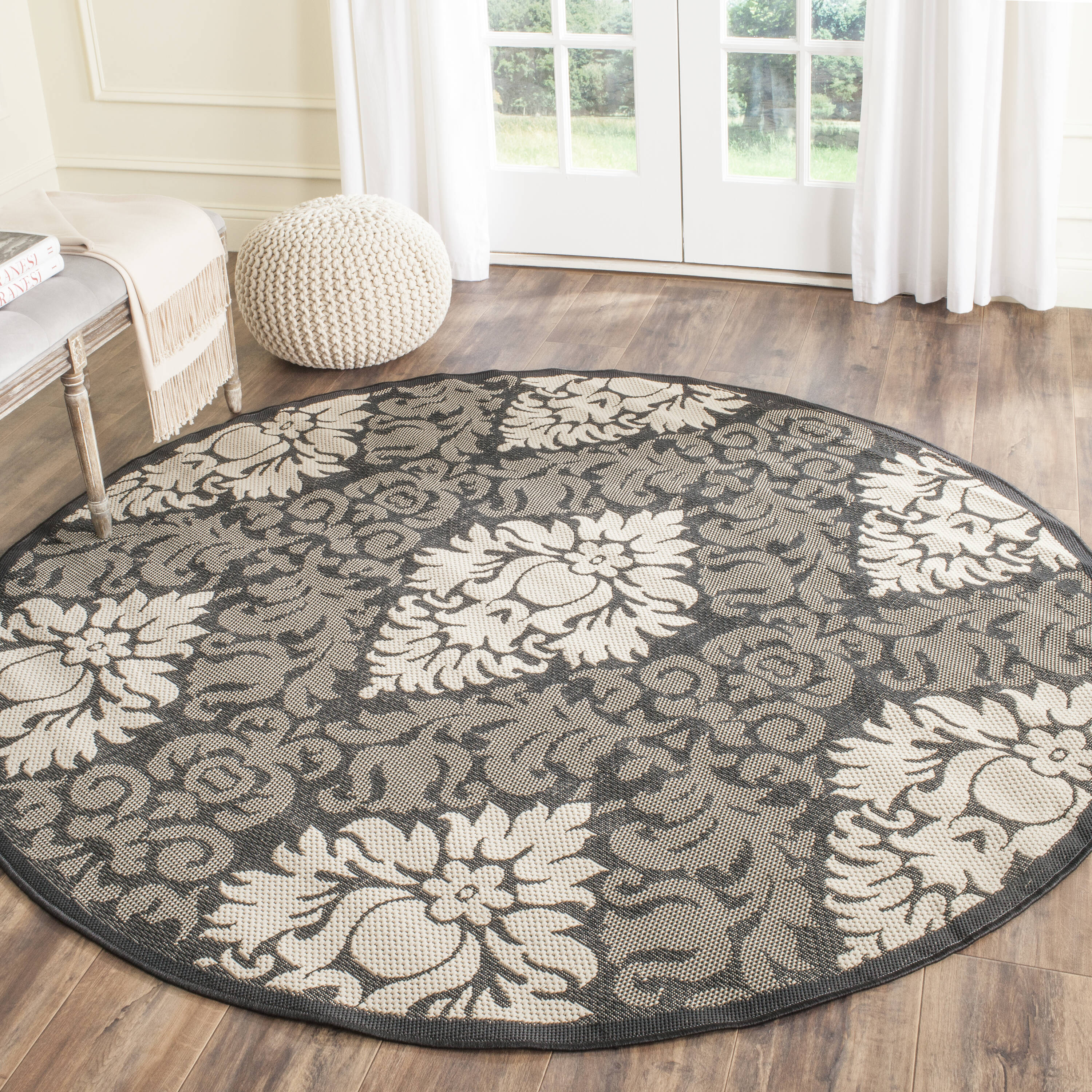 Black and white Damask Area Rugs & Mats at Lowes.com