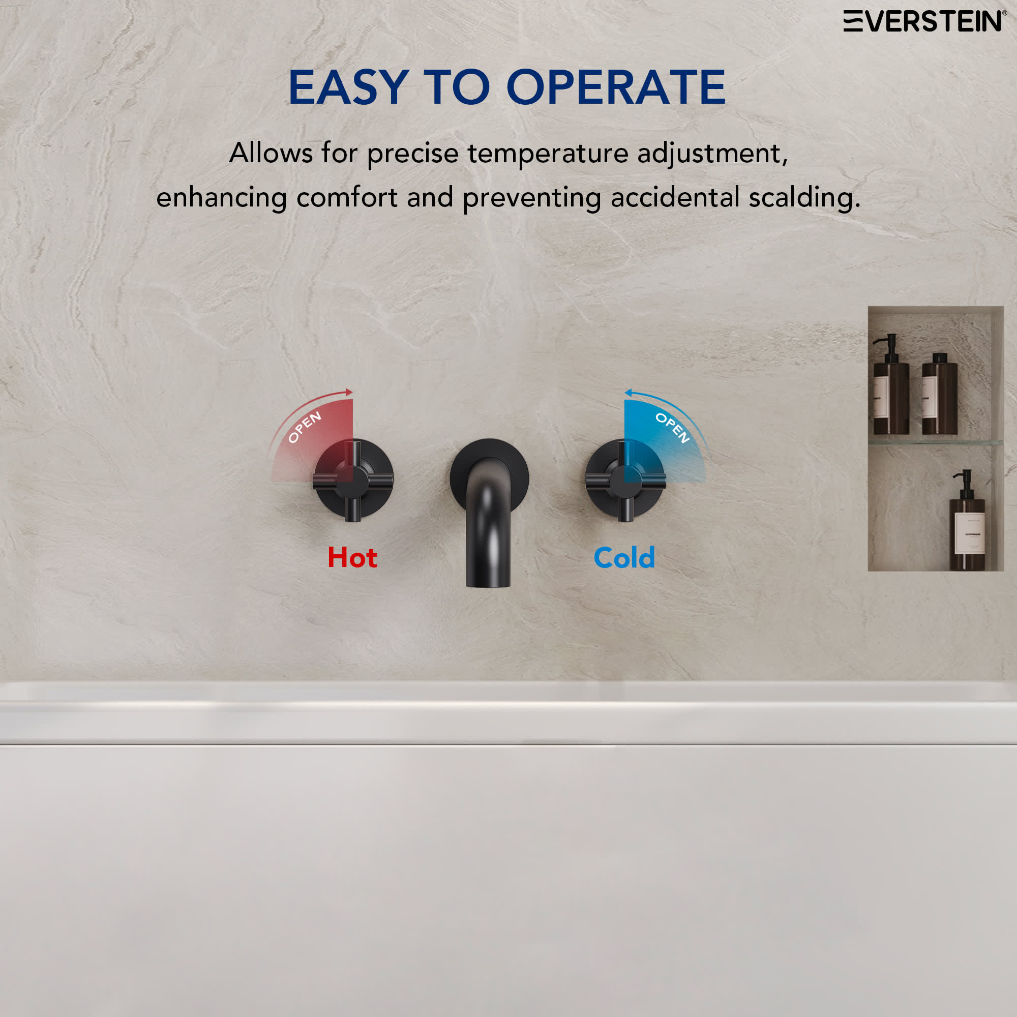 EVERSTEIN SFS-1107-BK Roman-Tub-Faucets - View #4