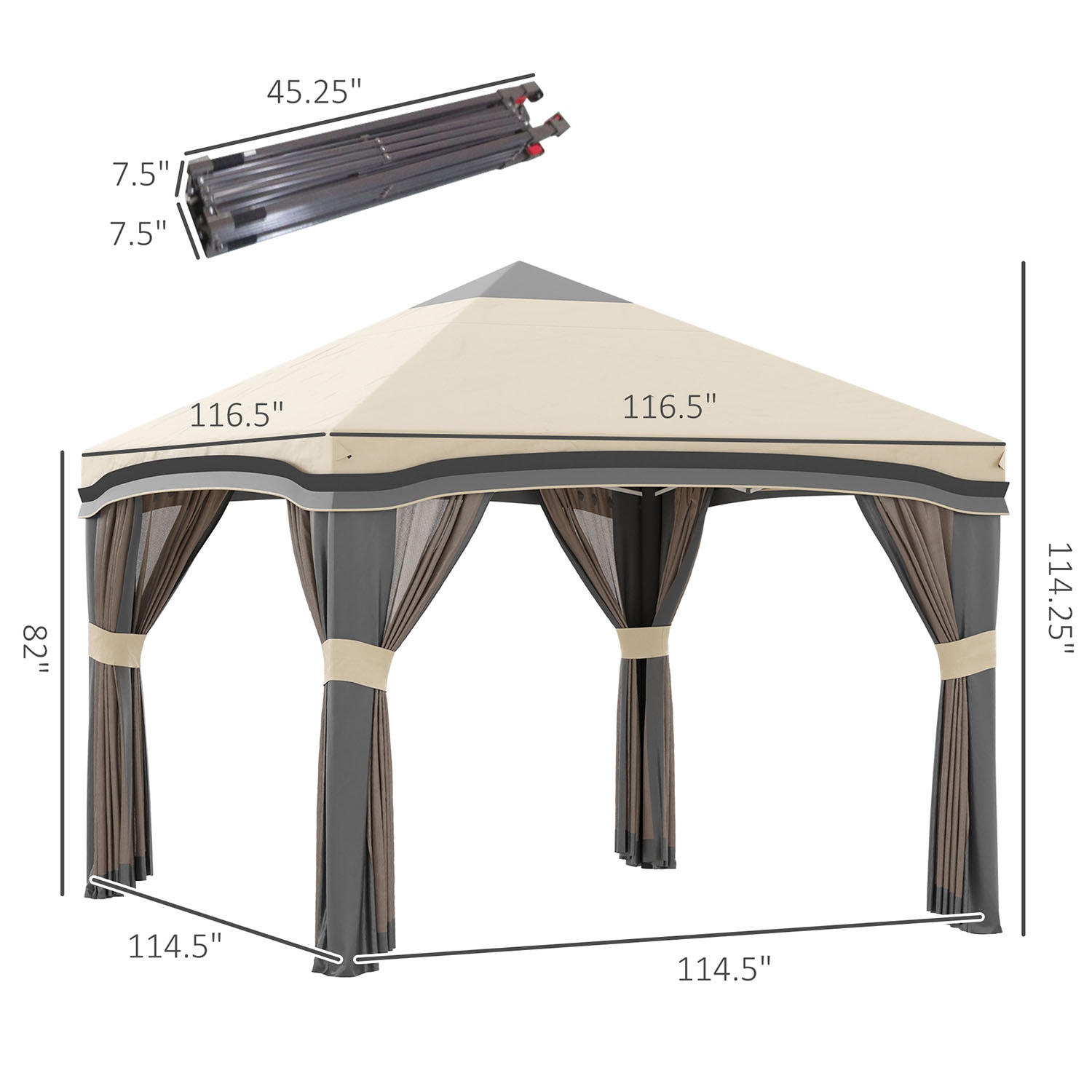 GZMR GZ-W2225P212 Wood-Resin-Gazebos - View #5