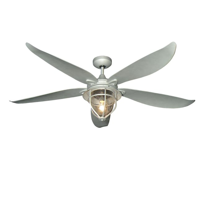Troposair St Augustine 59 In Galvanized Look Indoor Outdoor Ceiling Fan With Remote 5 Blade The Fans Department At Com - Nautical Sail Ceiling Fan With Light