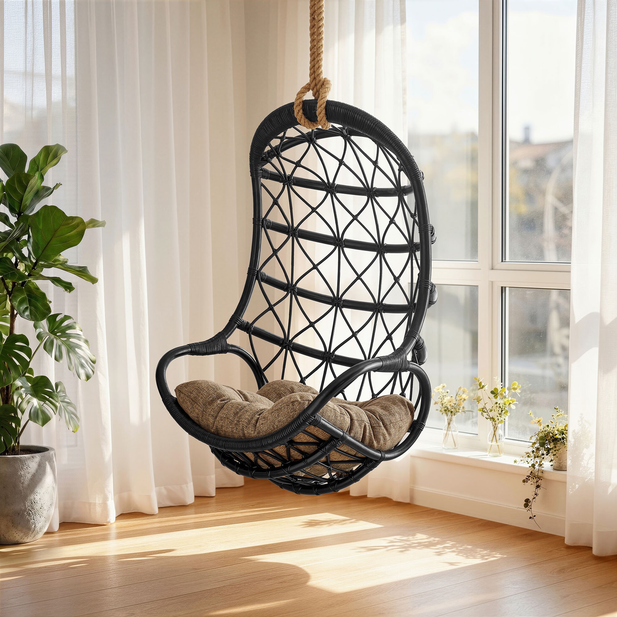 Modway EEI-7902-BLK-TAN Swing-Gliders - View #4
