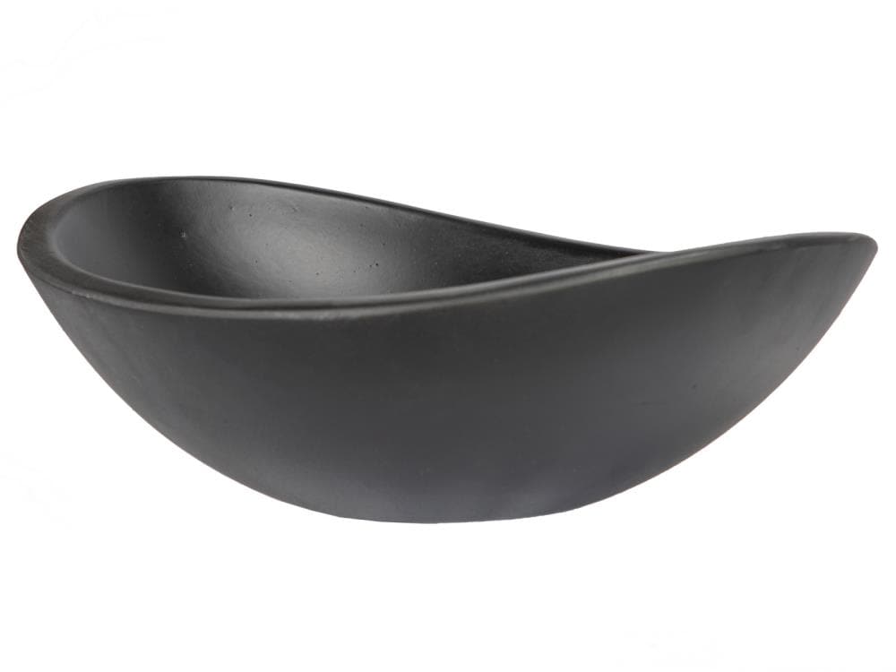 Eden Bath Charcoal Concrete Vessel Oval Modern Bathroom Sink (17.7-in x ...