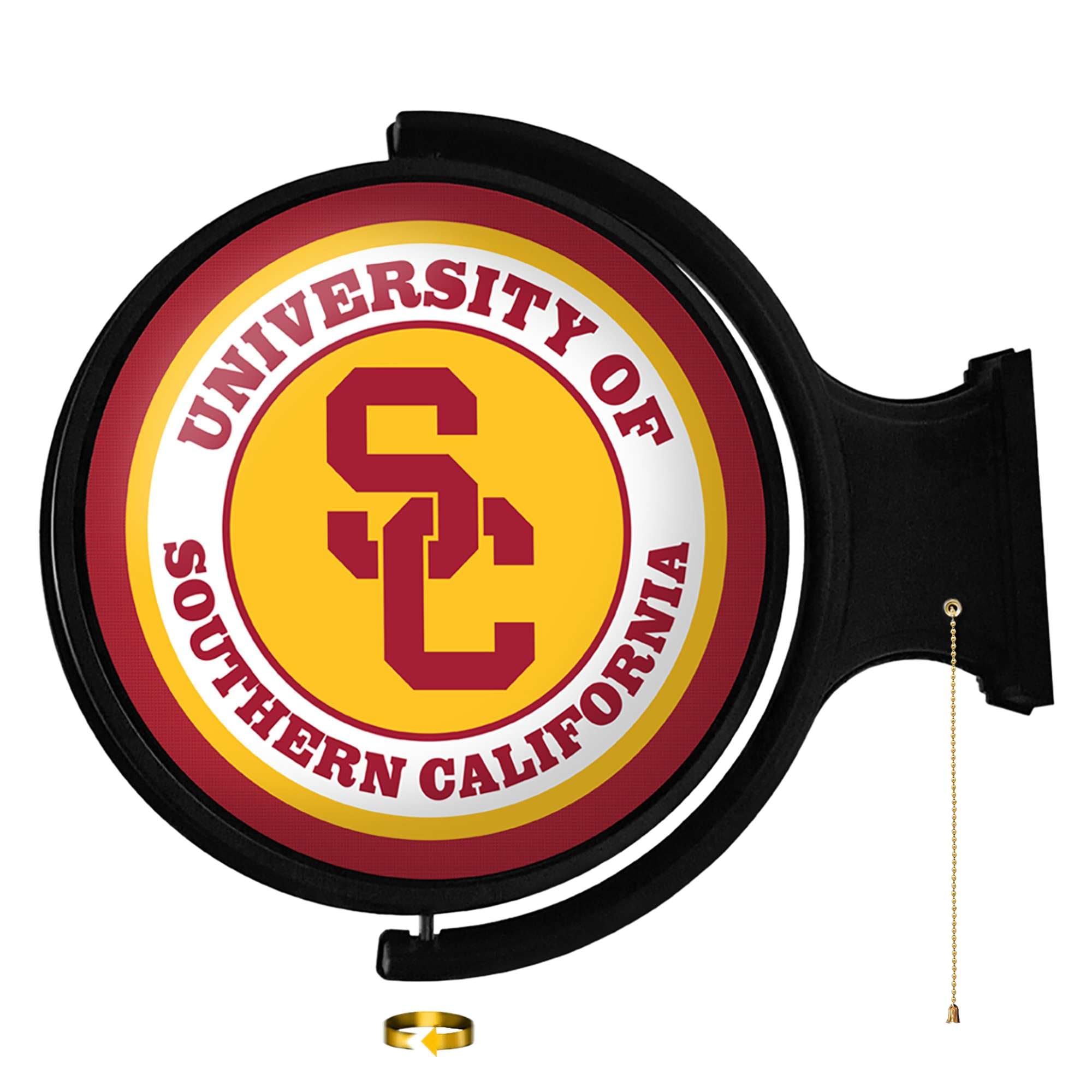 The Fan-Brand NCUSCT-115-01 USC Trojans Rotating Wall Lights 23-in Constant LED Game Room Lighted Sign