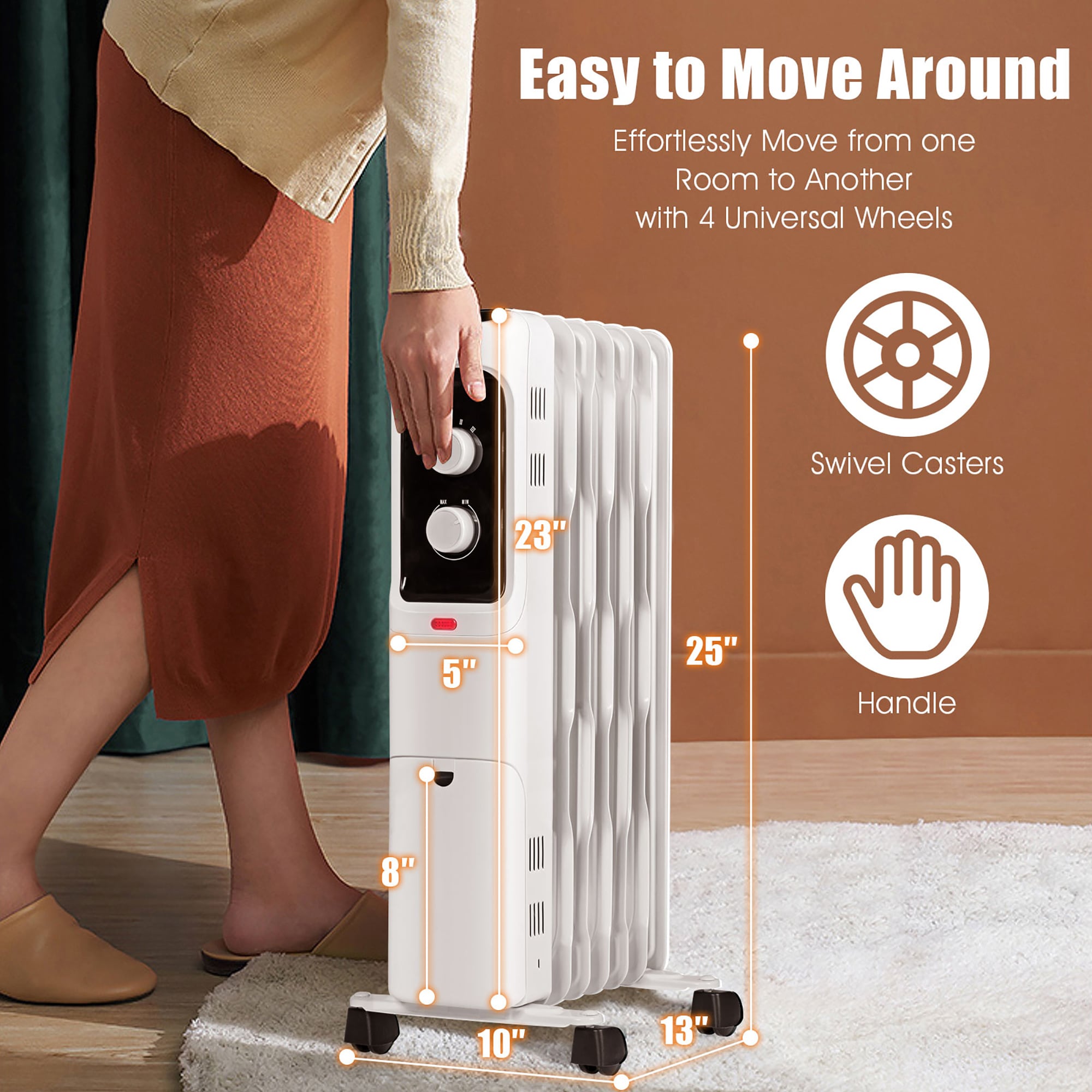 Goplus EP24919US-WH Portable-Electric-Heat - View #2