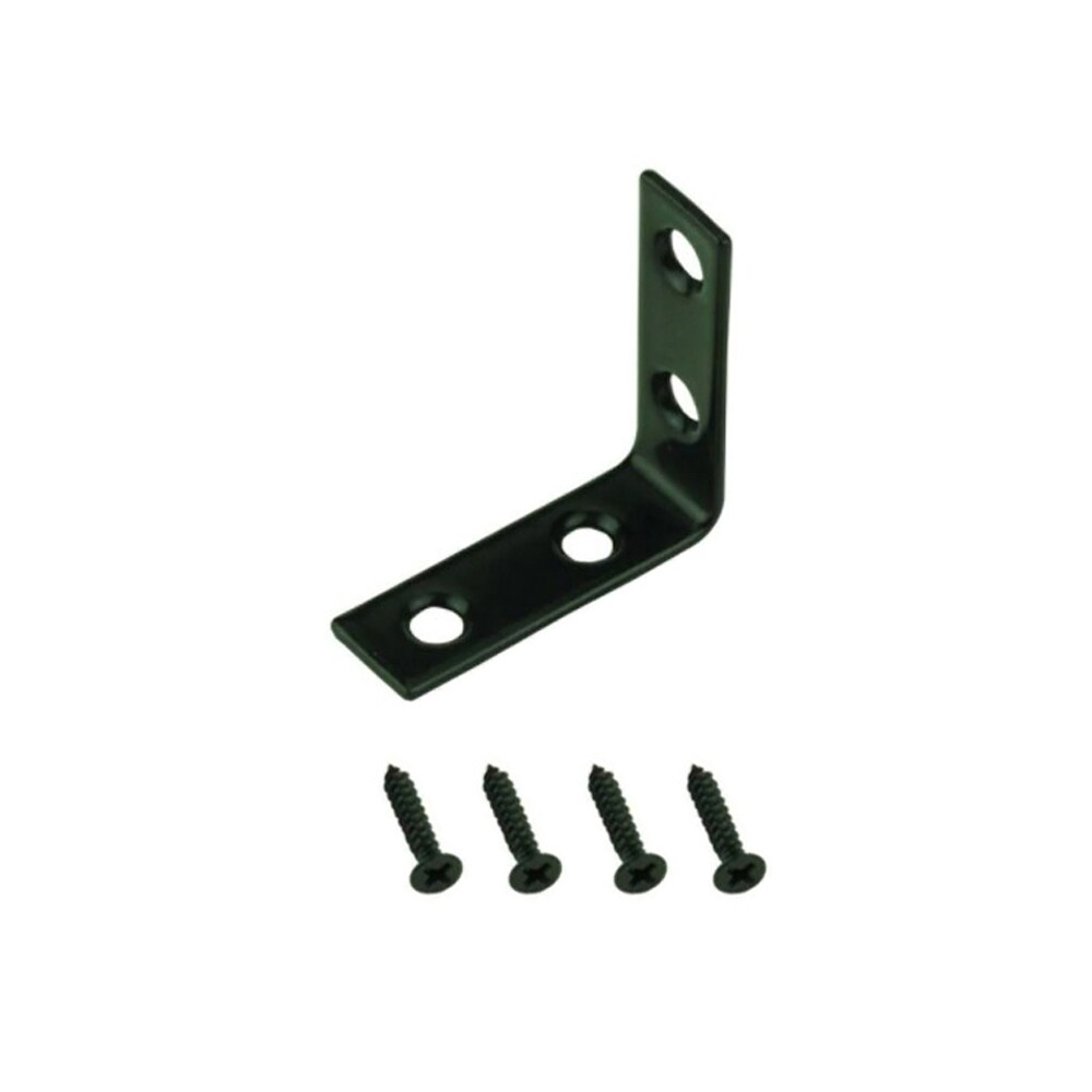 RELIABILT 2-in x 0.625-in x 2-in-Gauge Black Steel Corner Brace (4-Pack ...