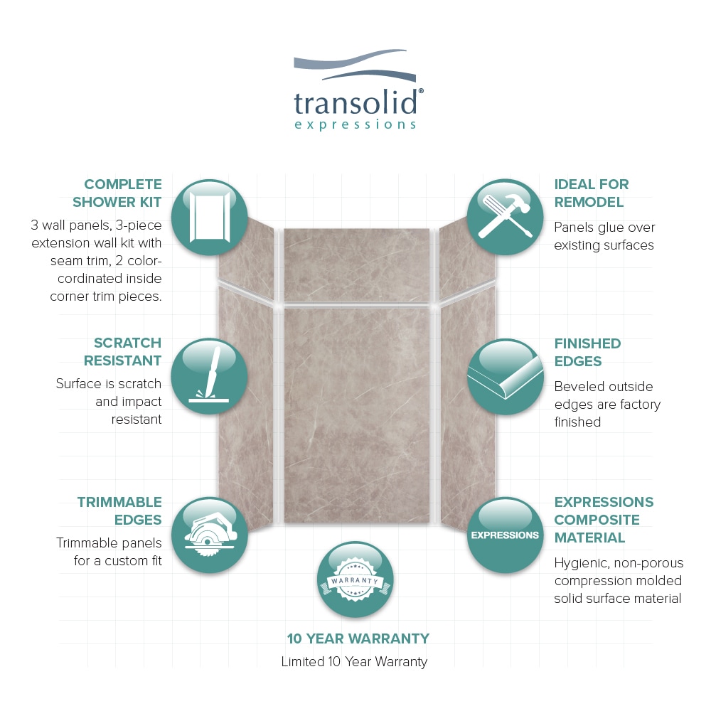 Transolid EWKX484896-42 Shower-Wall-Surrounds - View #5