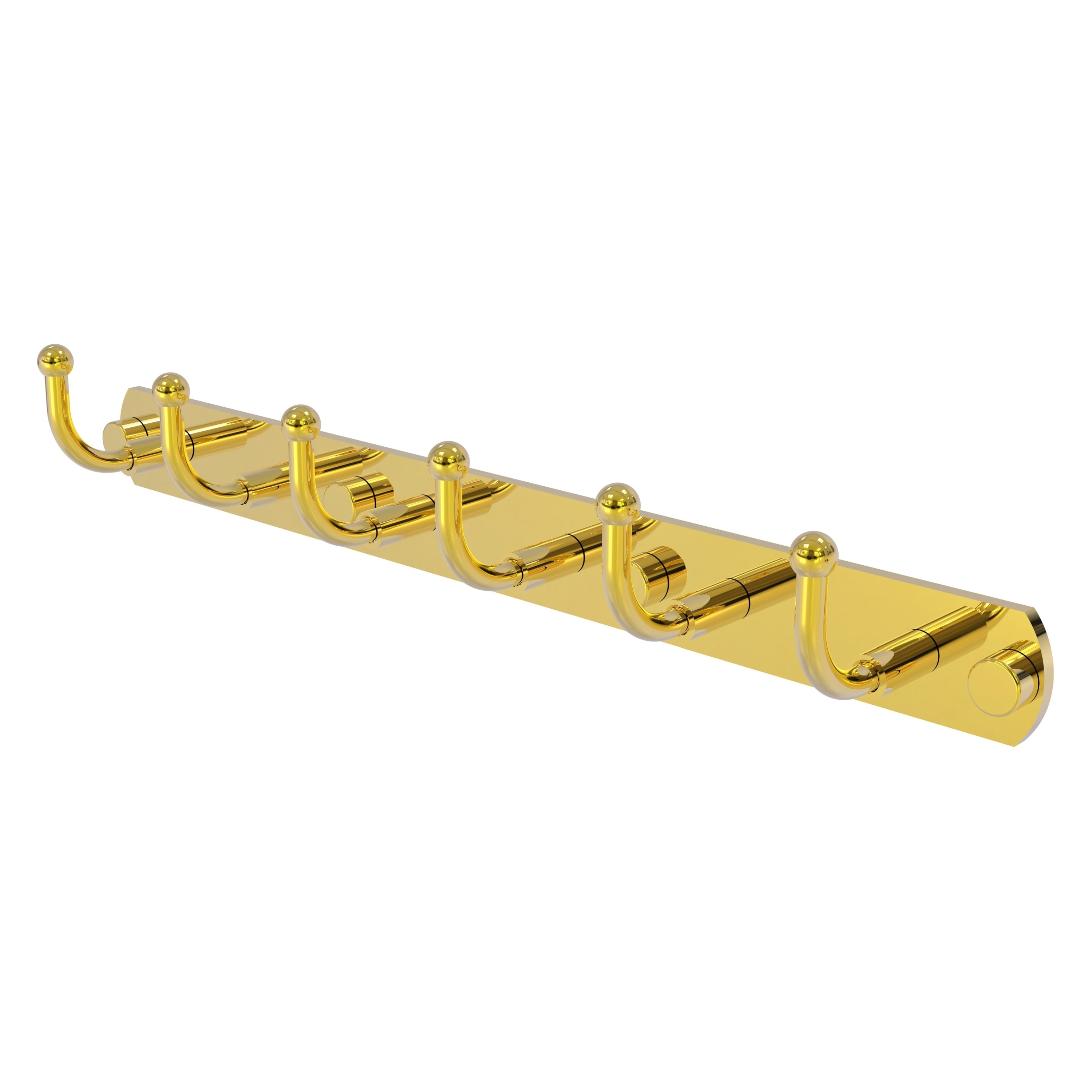 Allied Brass 1020-6-PB Skyline Polished Brass 6 -Hook Wall mount Towel Hook