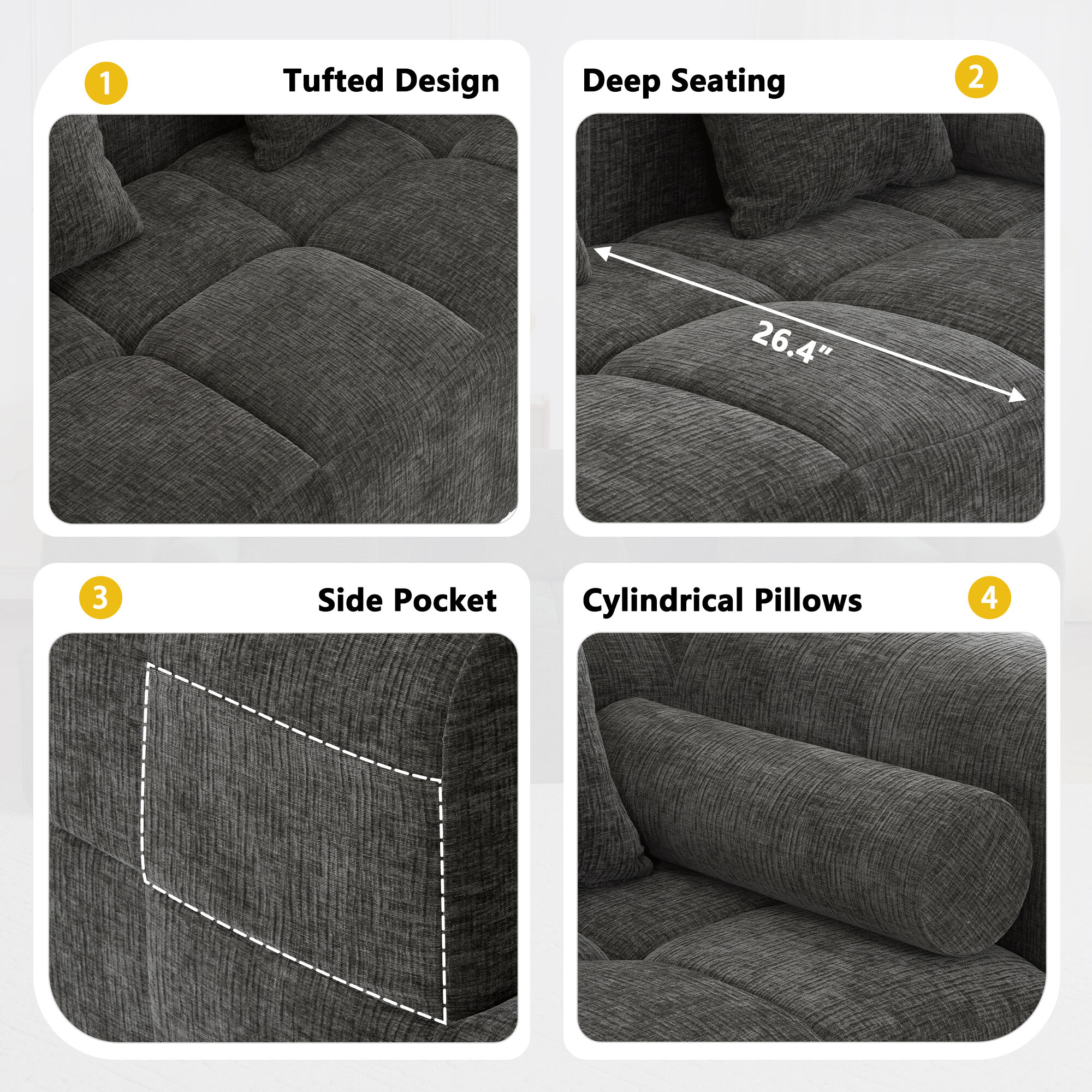 ModernLuxe N719S001890E Sofas-Loveseats - View #4