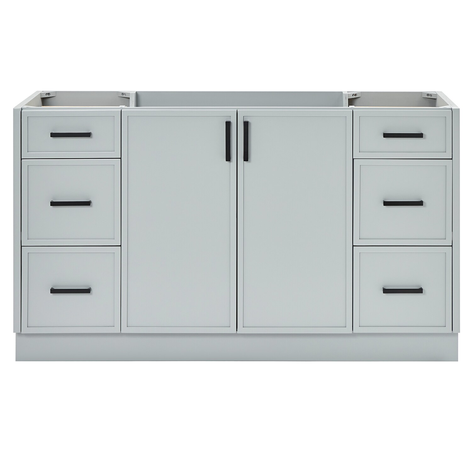 ARIEL - Kelly 60-in Gray Bathroom Vanity Base Cabinet without Top