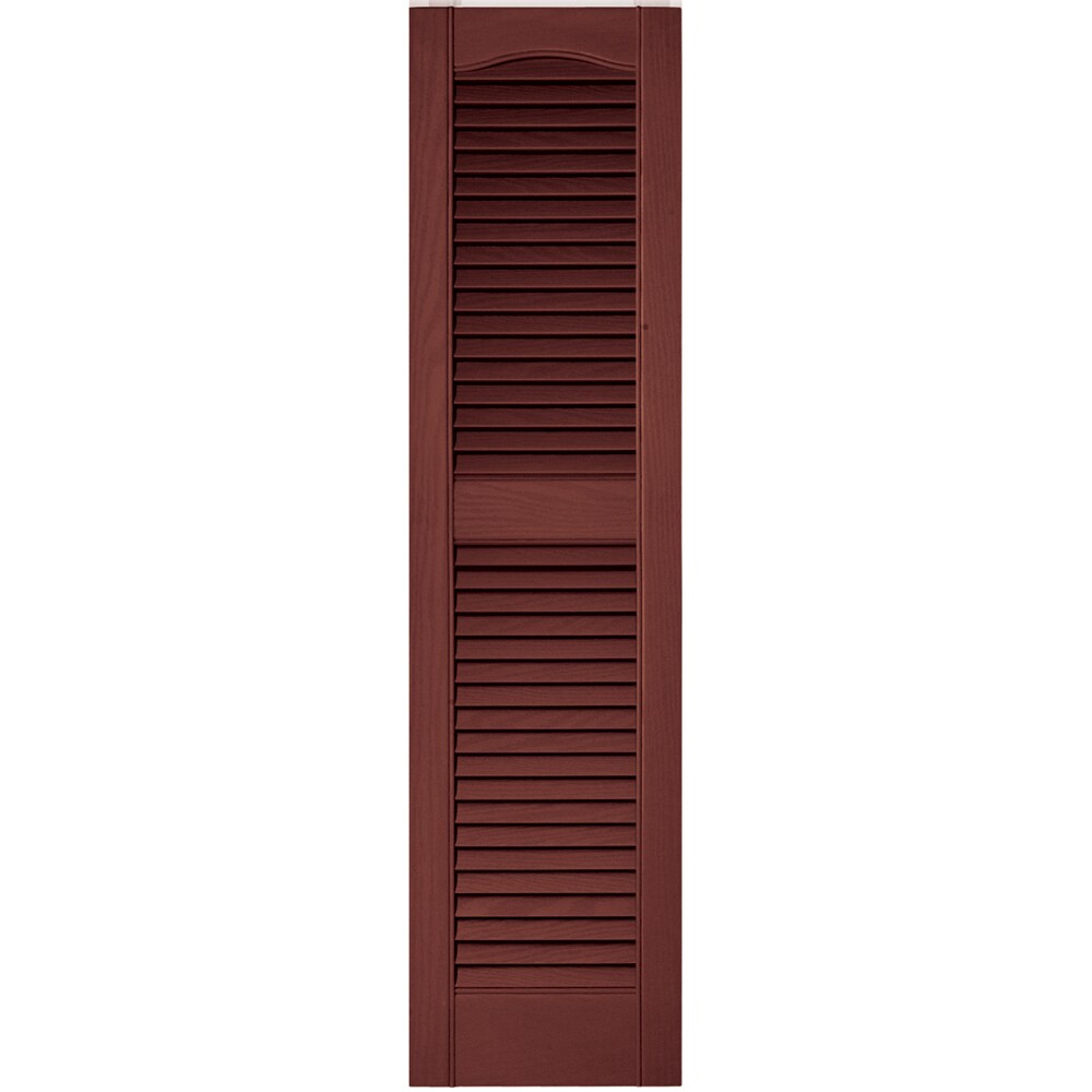 Vantage V1711248027 12-in W x 48-in H Cambridge Red Louvered Exterior Shutters ( 1 -Pack )