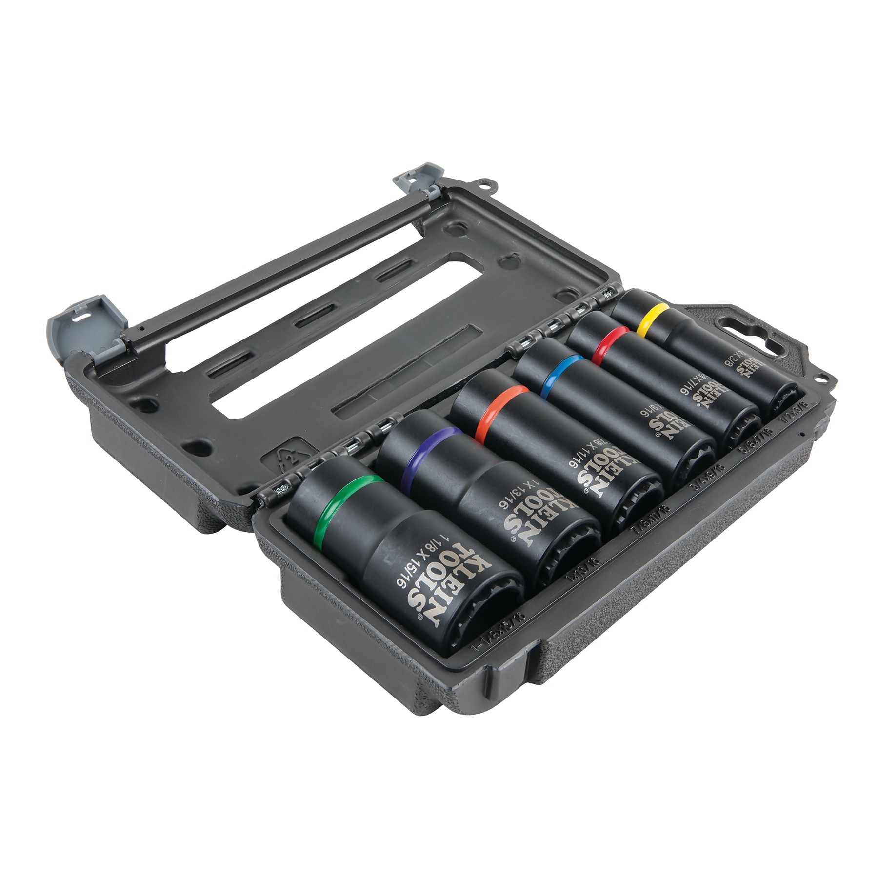 Klein Tools 66010 2-In-1 Impact Socket Set, 12-Point, 6-Piece