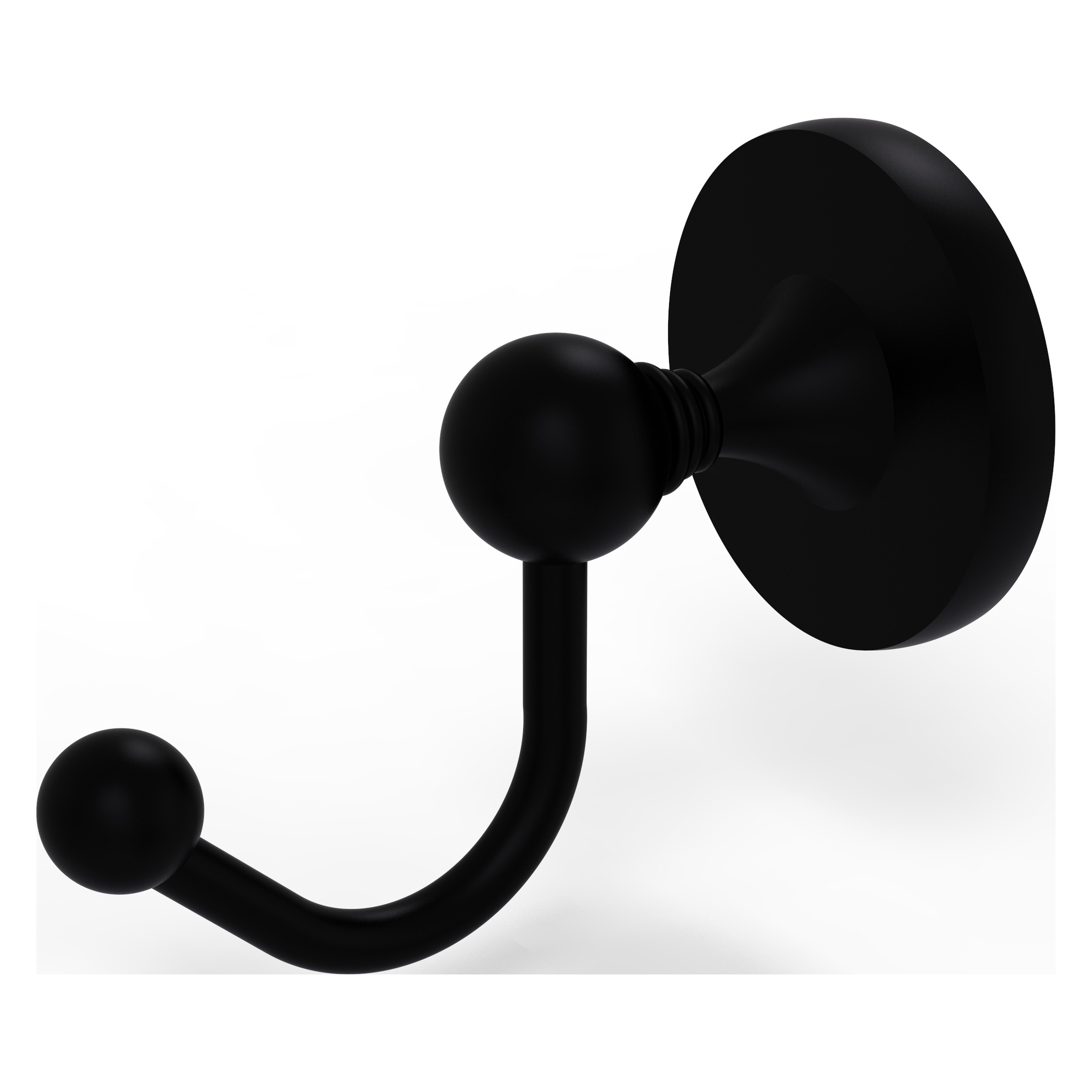 Allied Brass SL-20-BKM Shadwell Matte Black Single -Hook Wall mount Towel Hook