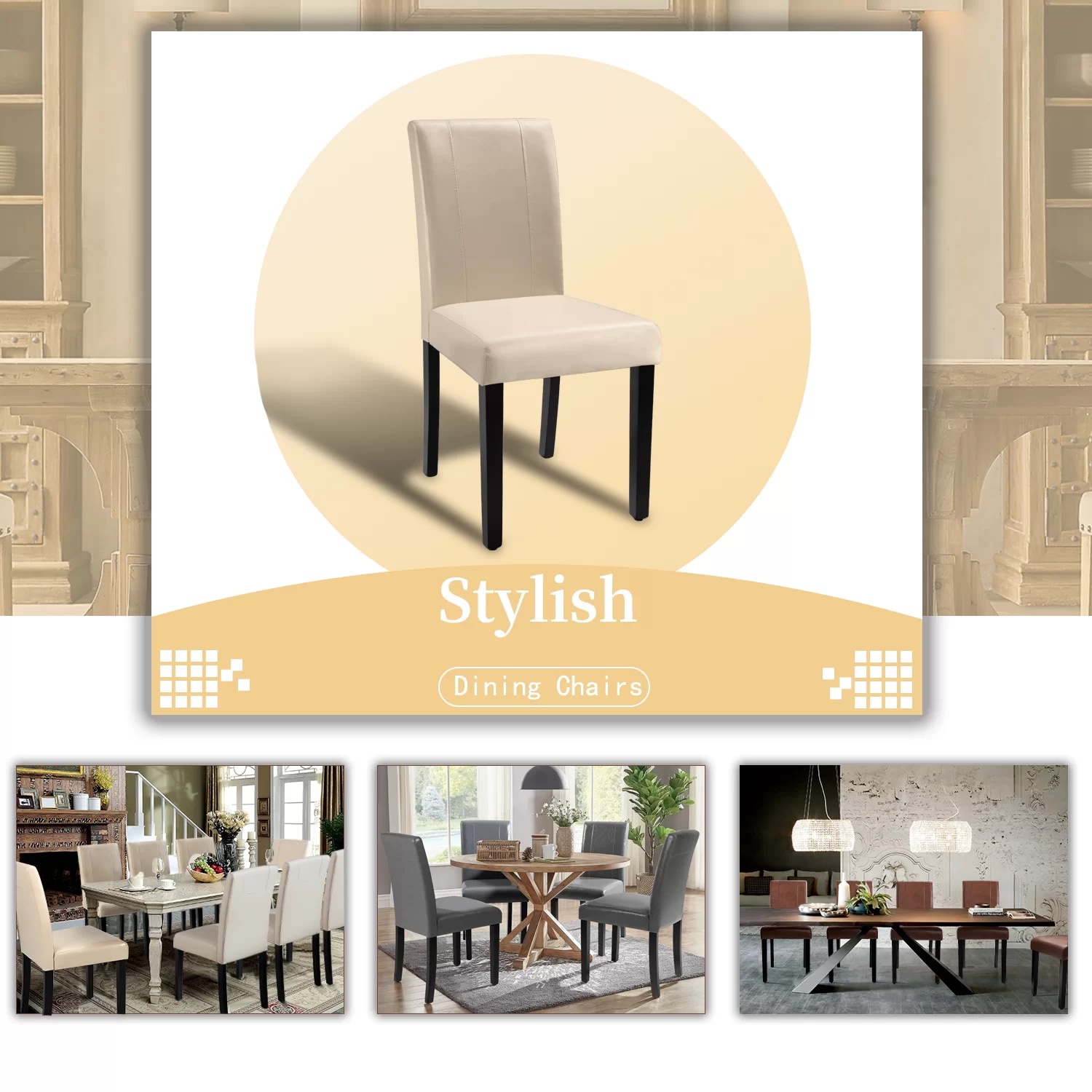 Vineego LS-DC201PBG-4 Dining-Chairs - View #4