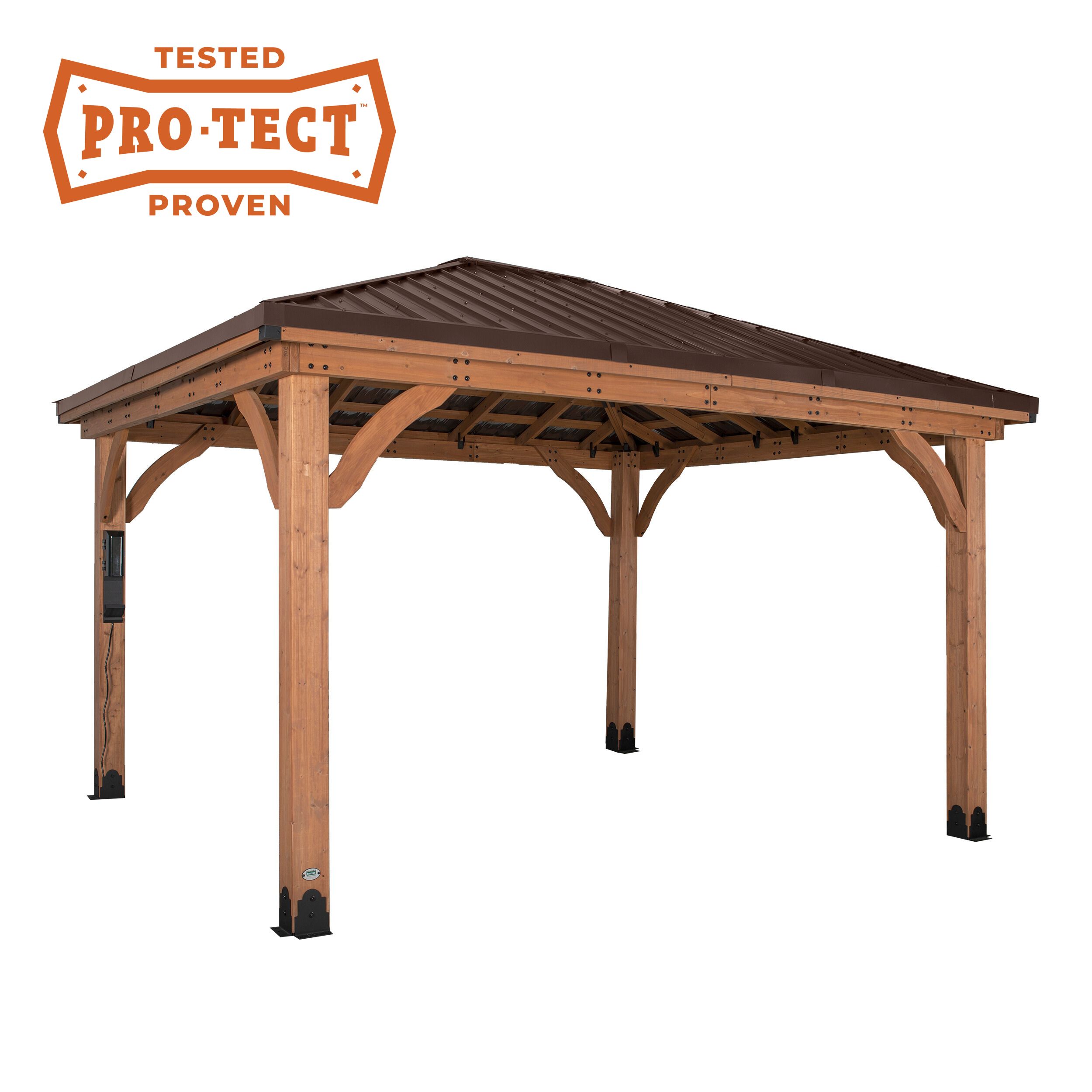 Norwood 16x12 Cedar and Steel Outdoor Gazebo