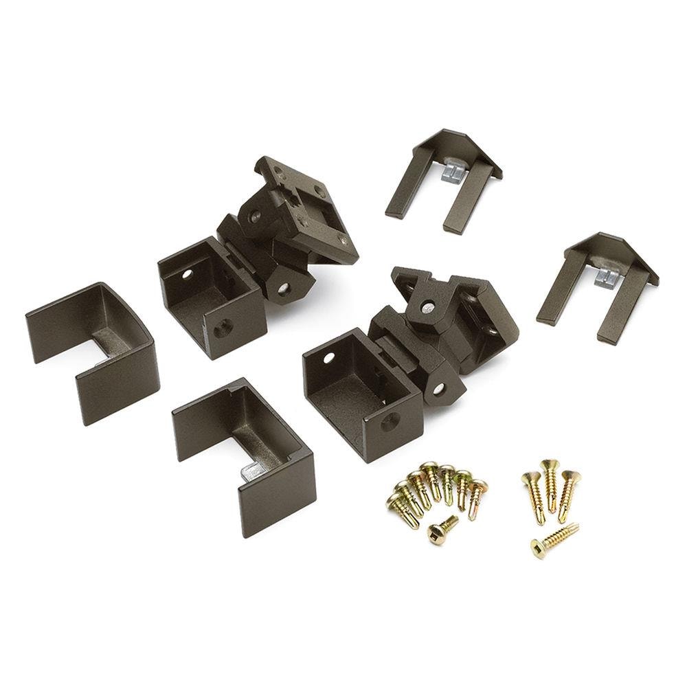 Trex 780332 Signature Railing 6-in x 12-in Bronze Aluminum Swivel