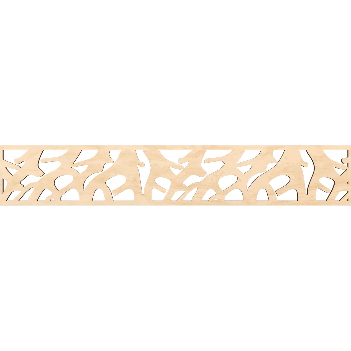 Ekena Millwork MLDB08X46MATBI Manton Fretwork Flat Trim 8-in x 3.89-ft Birch Brown Unfinished 2156107 Pierced Wall Panel Moulding