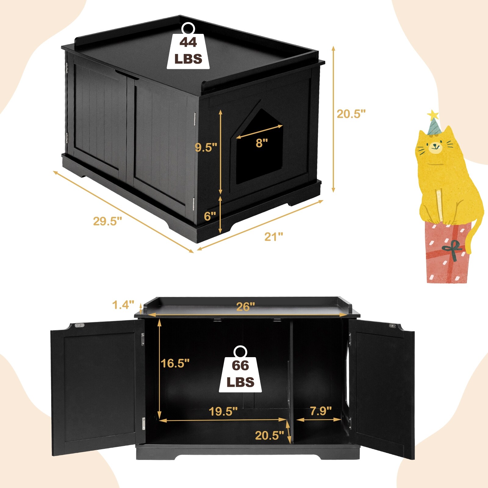 Forclover CJW-LB19BK Litter-Boxes - View #7