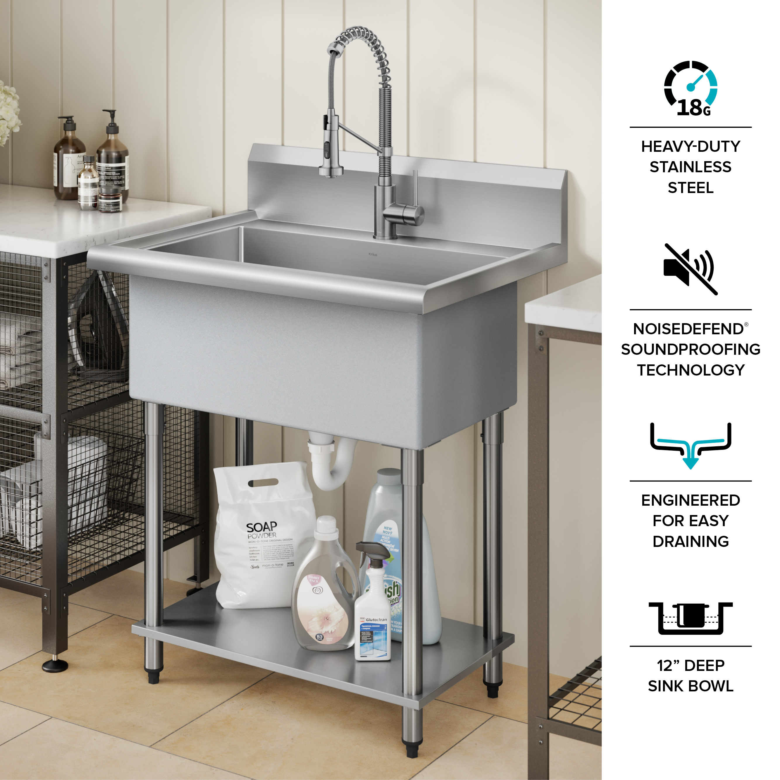 Kraus KHS230-32 Laundry-Tubs-Utility-Sinks - View #3