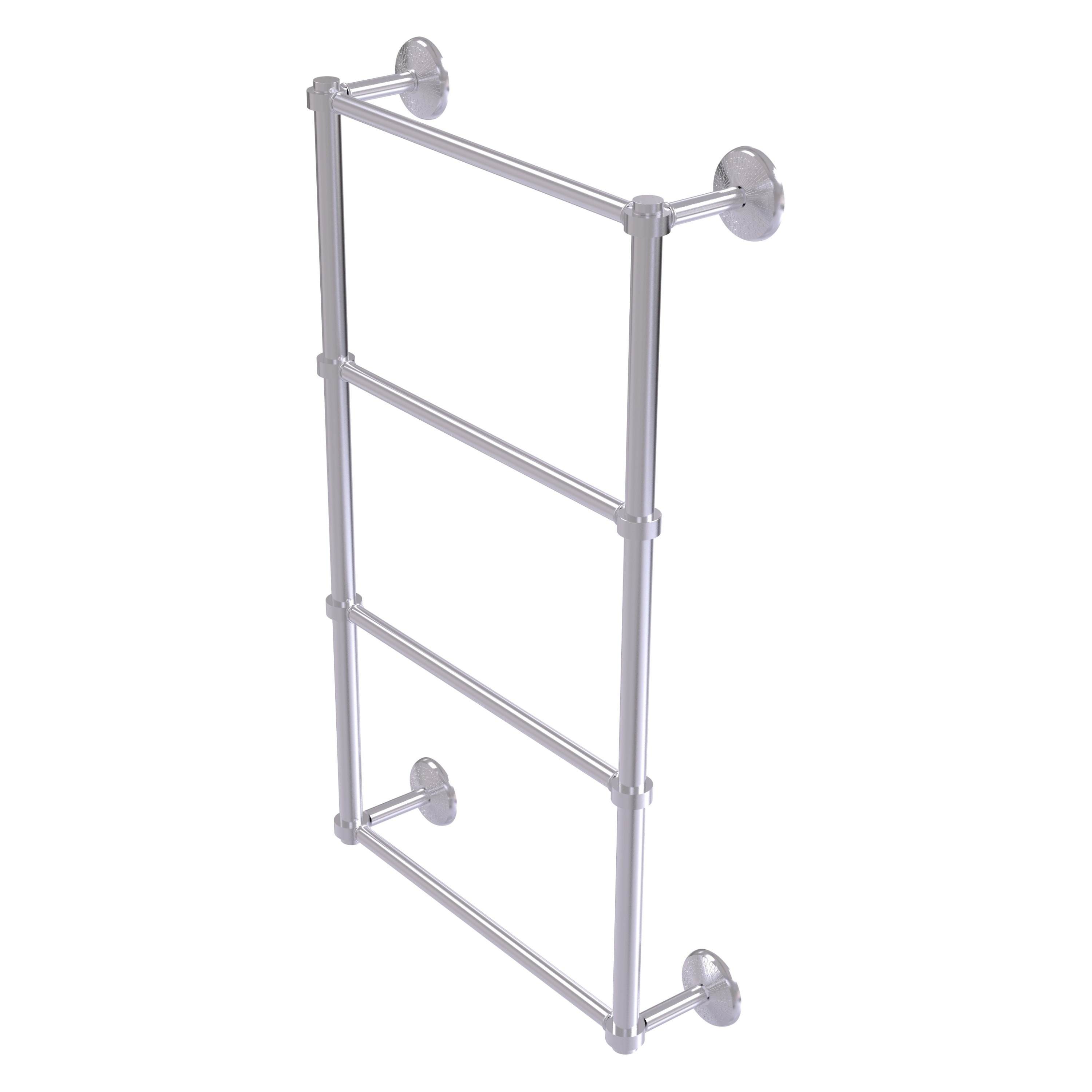 Allied Brass MC-28-36-SCH Monte Carlo 36-in double Satin Chrome Wall mount 4-tier Towel Bar