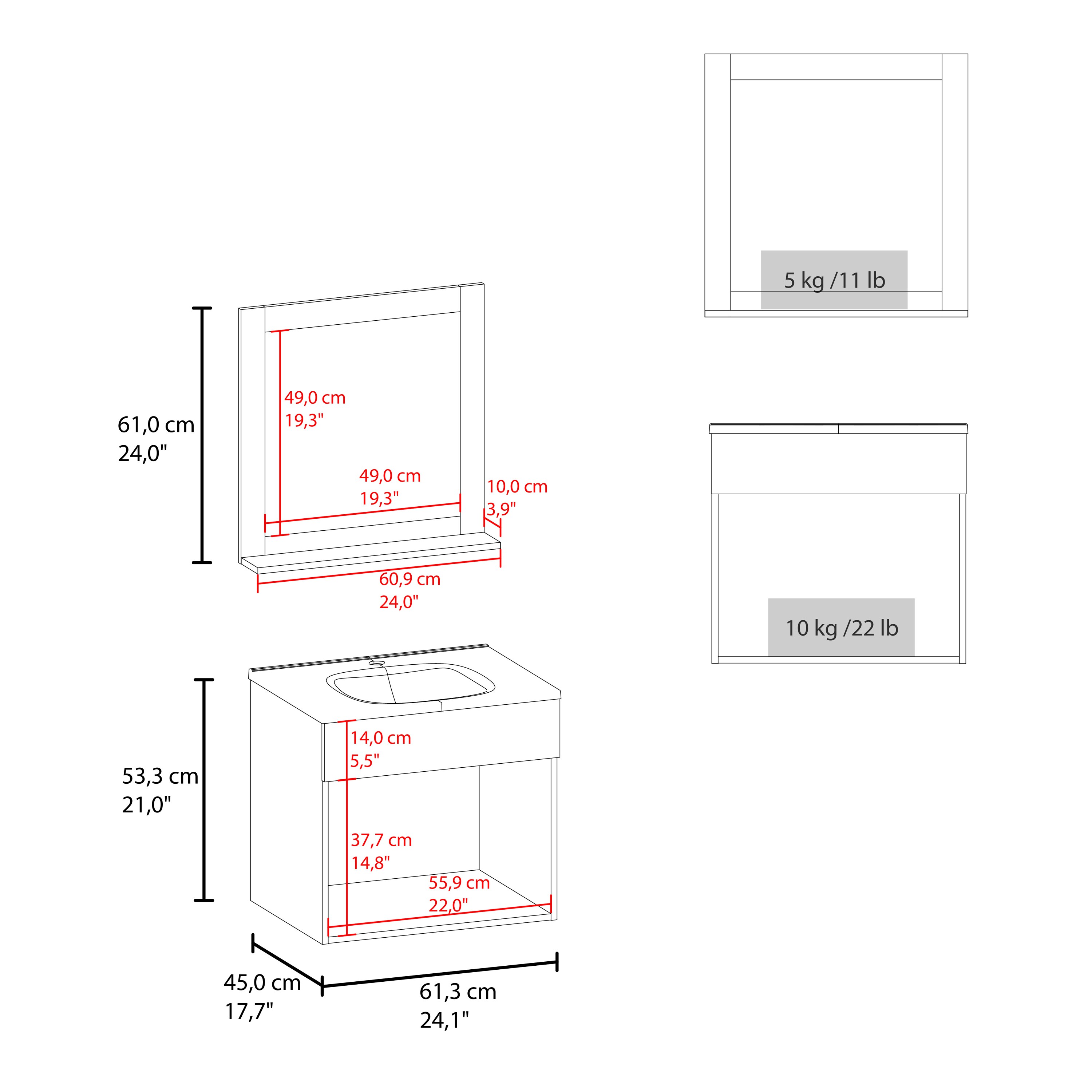 Tatayosi JL-8P314806 Bath-Vanity-Combo - View #7