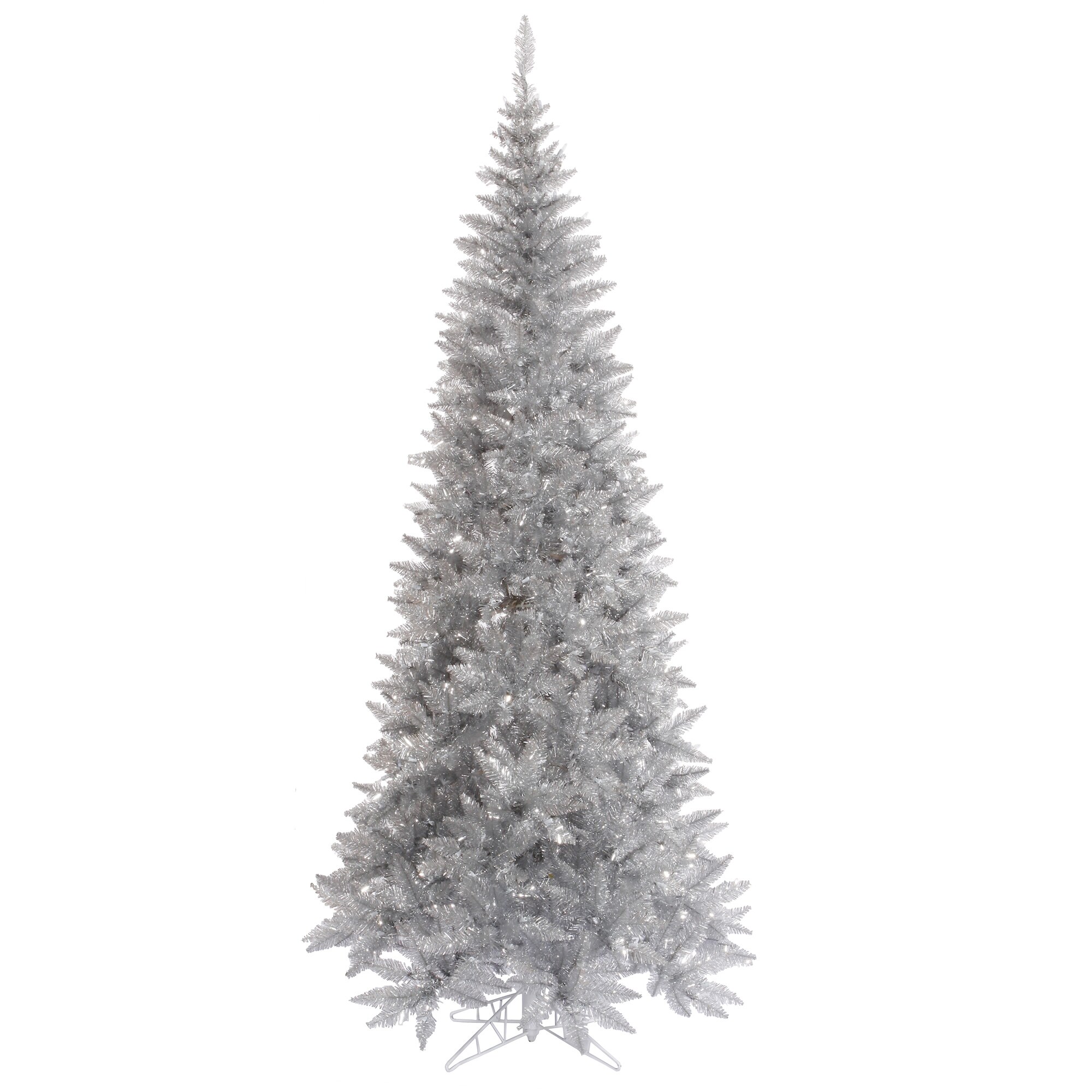 Vickerman K166745 4.5-Feet Slim Silver Artificial Christmas Tree