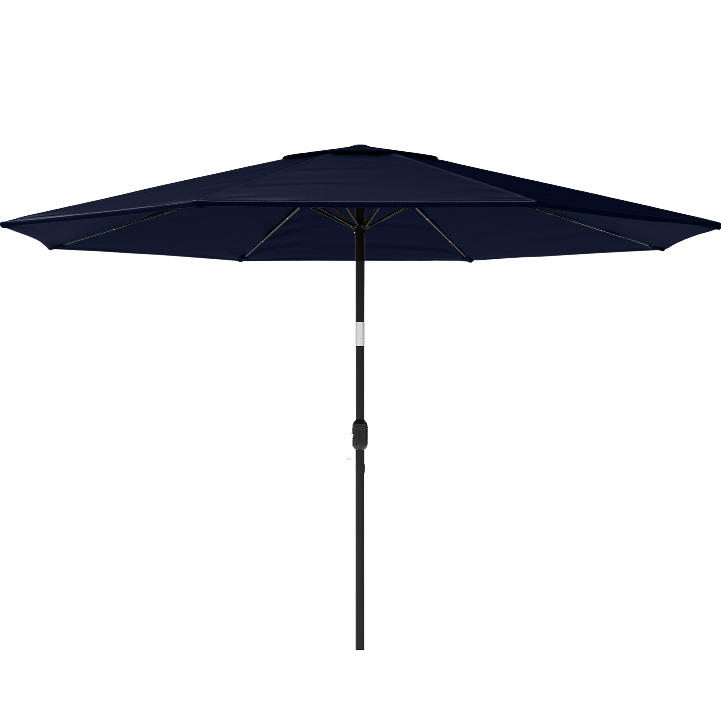 Navy Blue 10-Foot Patio Umbrella with Solar LED Lights