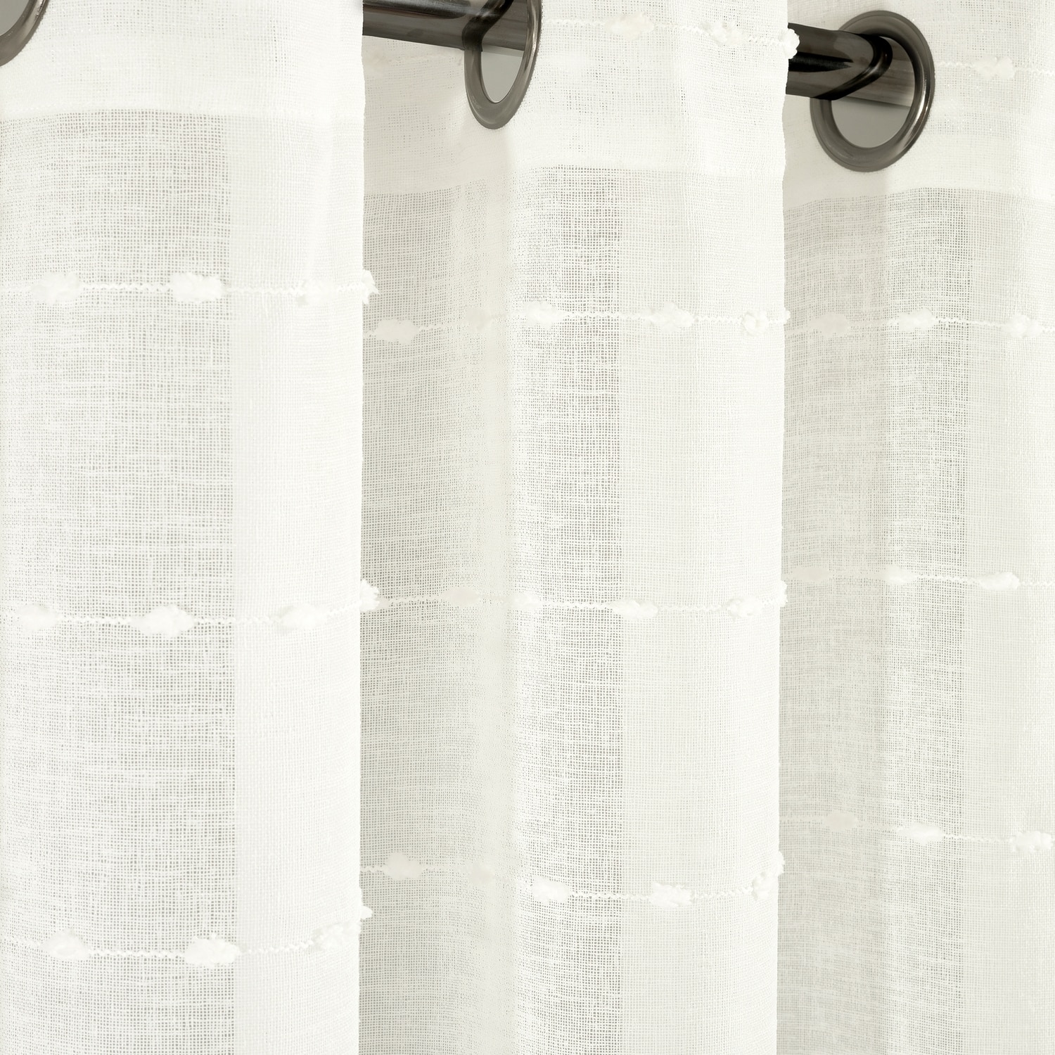 Extra Wide White Sheer Grommet Curtain Panel for Large Windows