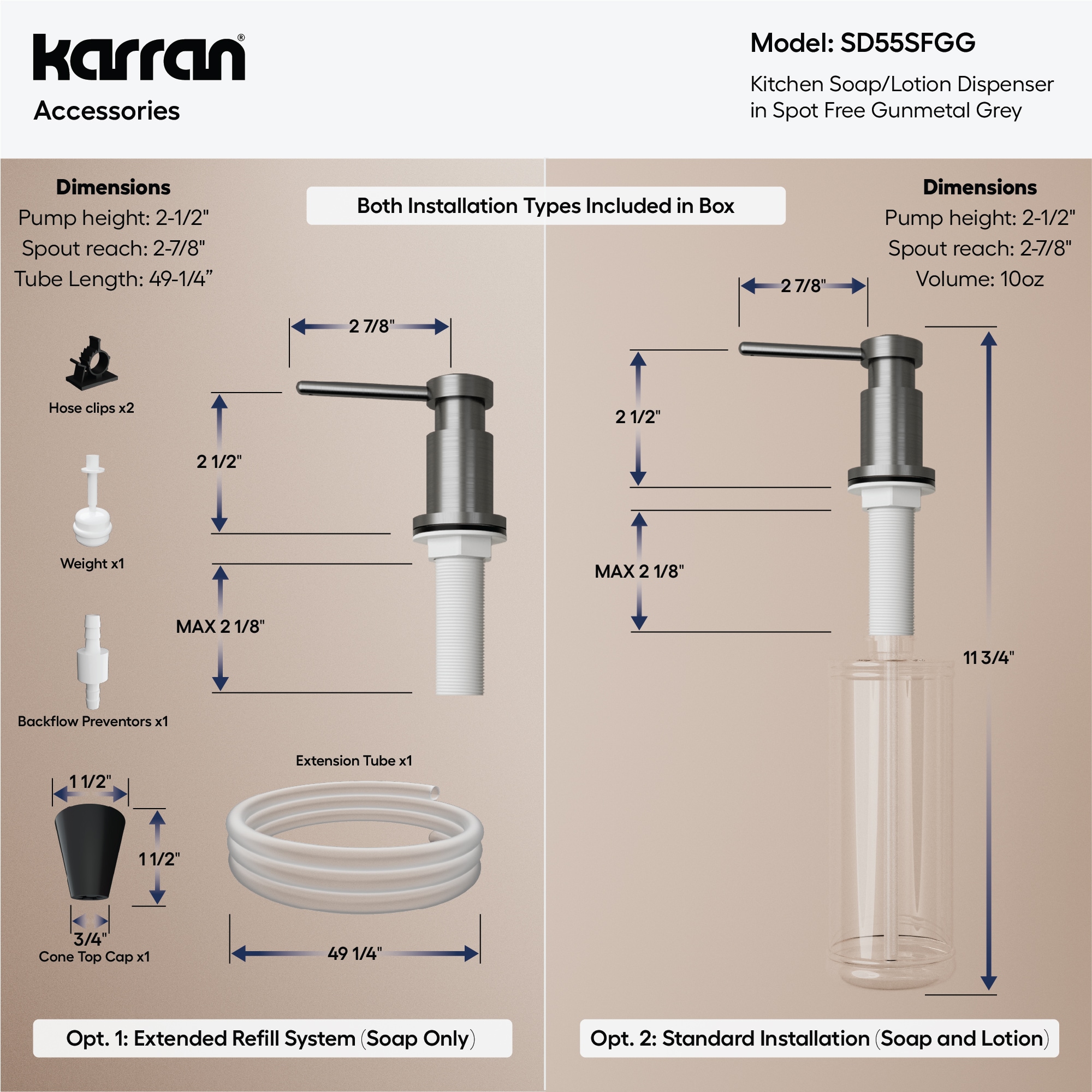Karran SD55SFGG Soap-Lotion-Dispensers - View #6