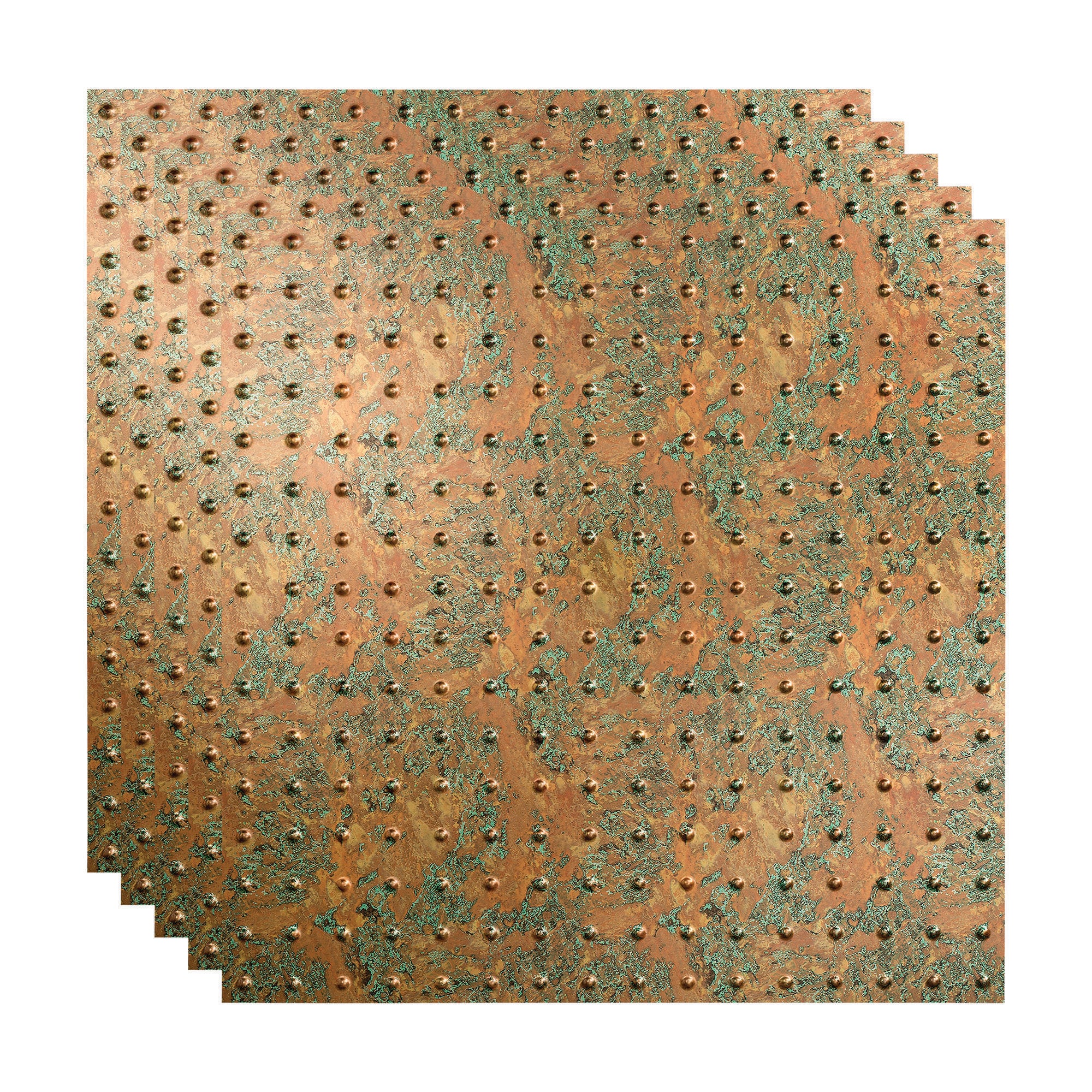 Fasade PL7211 2-ft x 2-ft Minidome Copper Fantasy PVC Drop Ceiling Tile ( 5 -Pack, 20-Sq. Feet / Case )