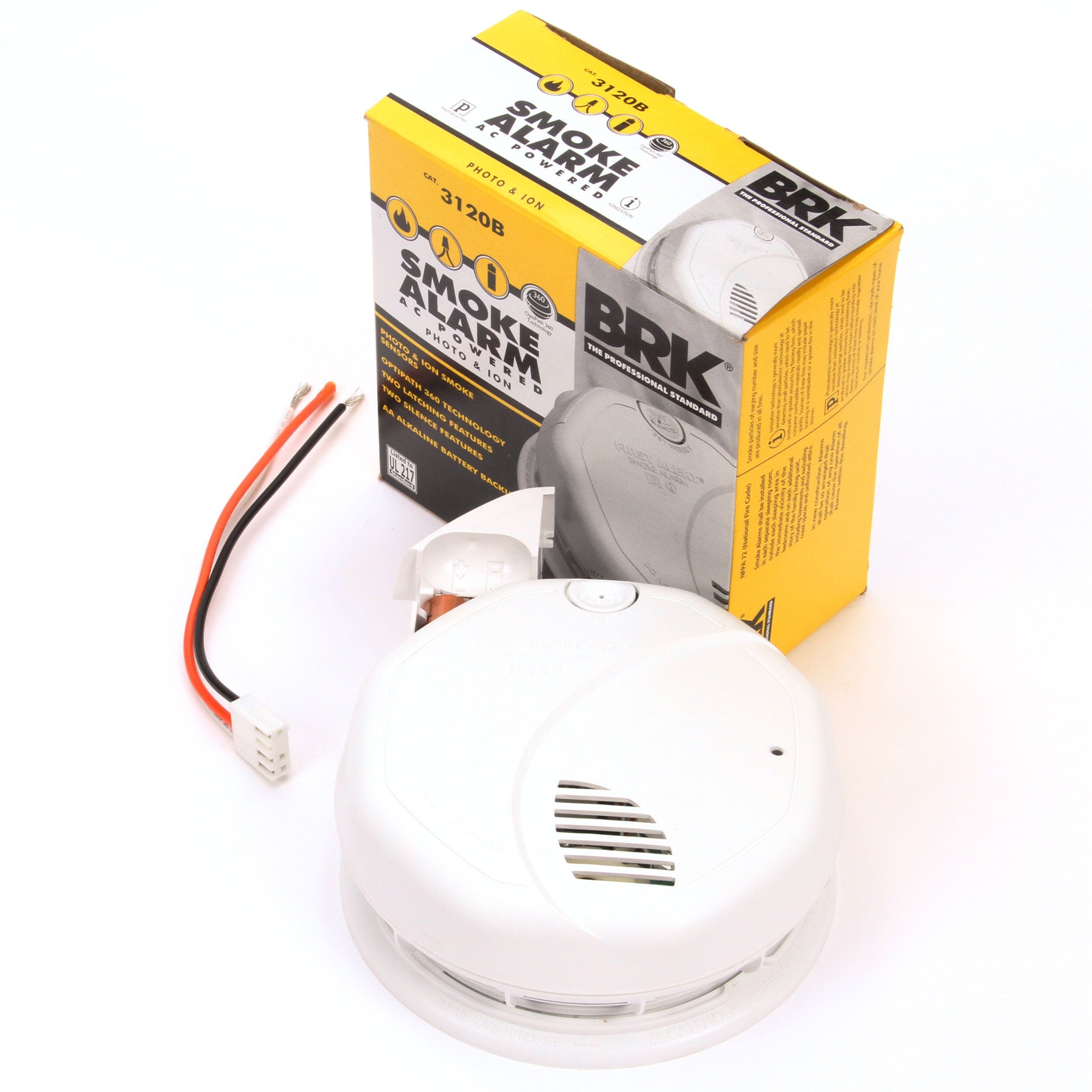 3120B First Alert BRK AC Hardwired 120-Volt Photoelectric Sensor Smoke Detector 