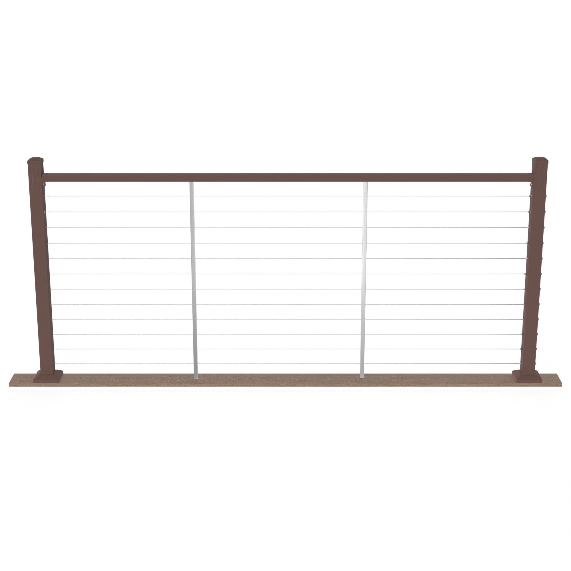 Deckorators 398880 Contemporary cable 8-ft x 42-in Weathered Brown Aluminum Deck Cable Top Rail Kit